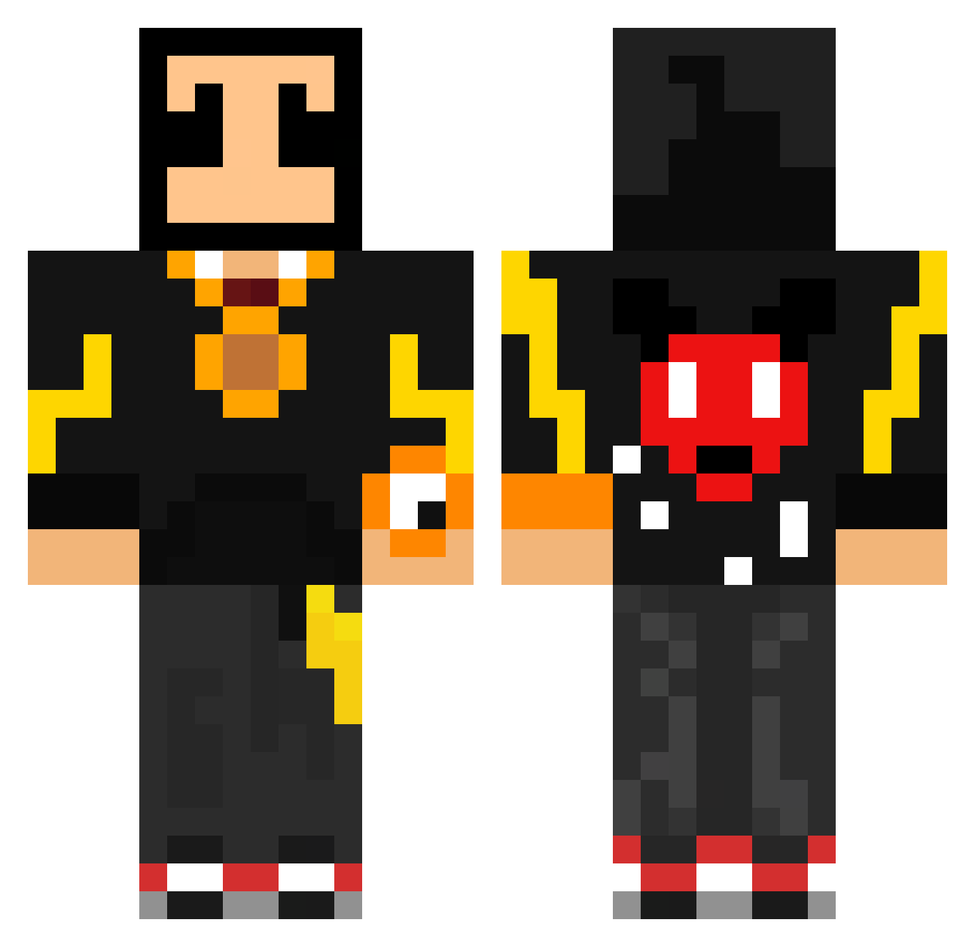 ANDRES1PZ Minecraft skin, front and back view