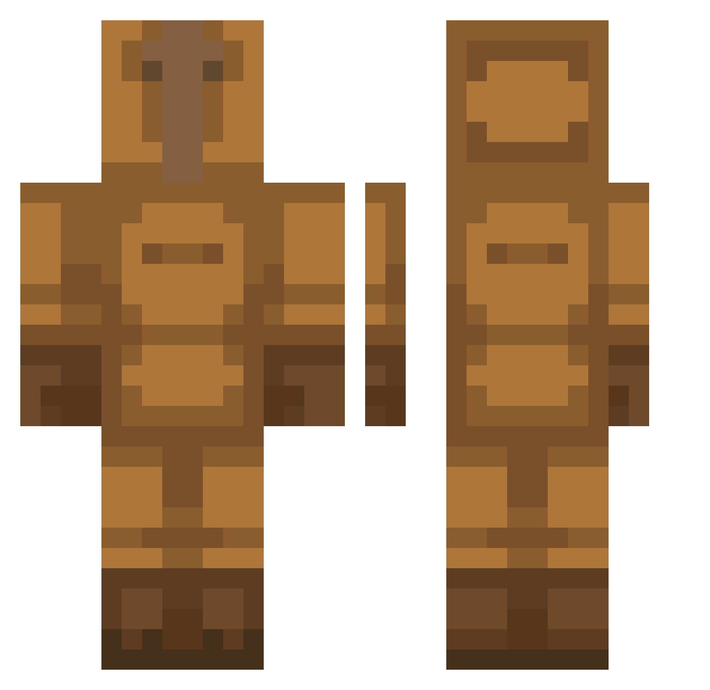 twoflameer Minecraft skin, front and back view