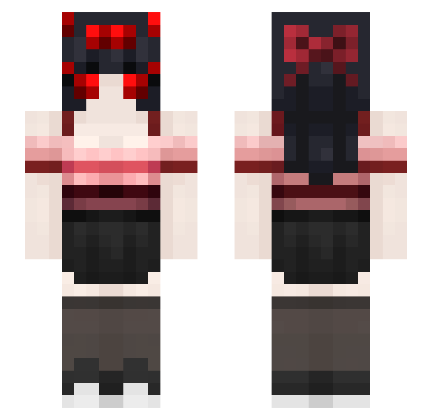 qCh1ll_ Minecraft skin, front and back view