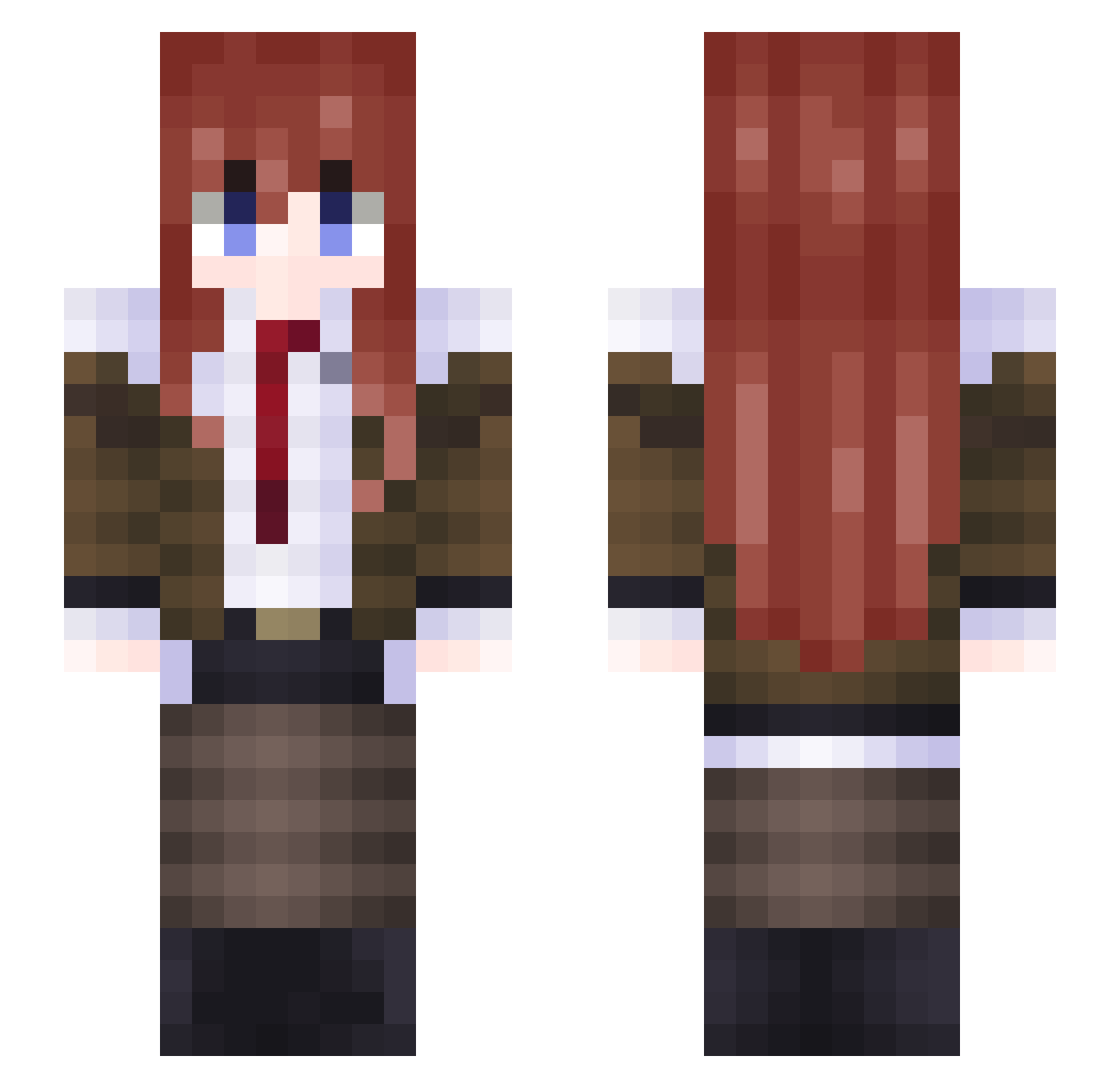 Conrhy Minecraft skin, front and back view