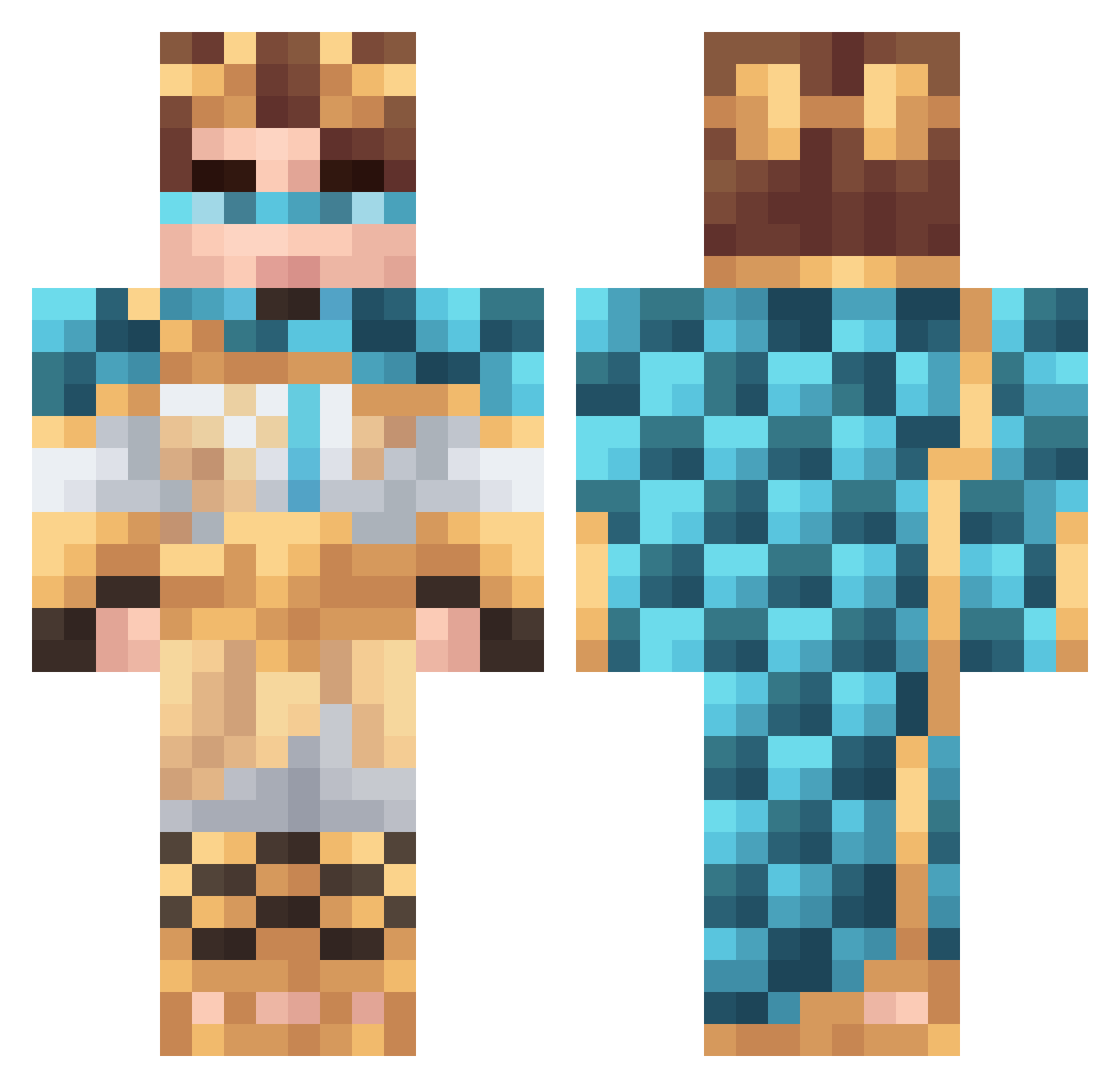 LevAlevseevich Minecraft skin, front and back view