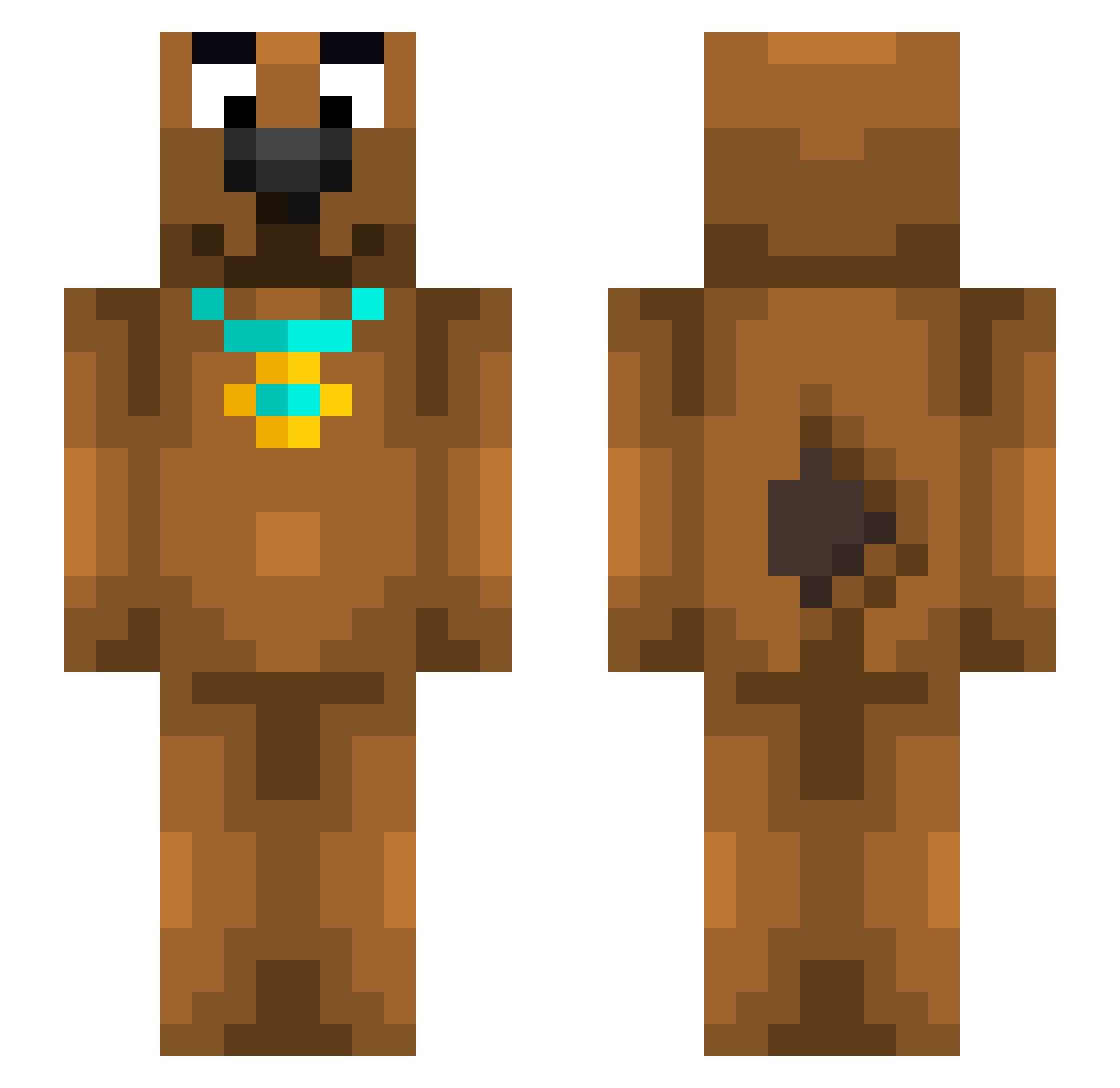 Witherisdumb Minecraft skin, front and back view