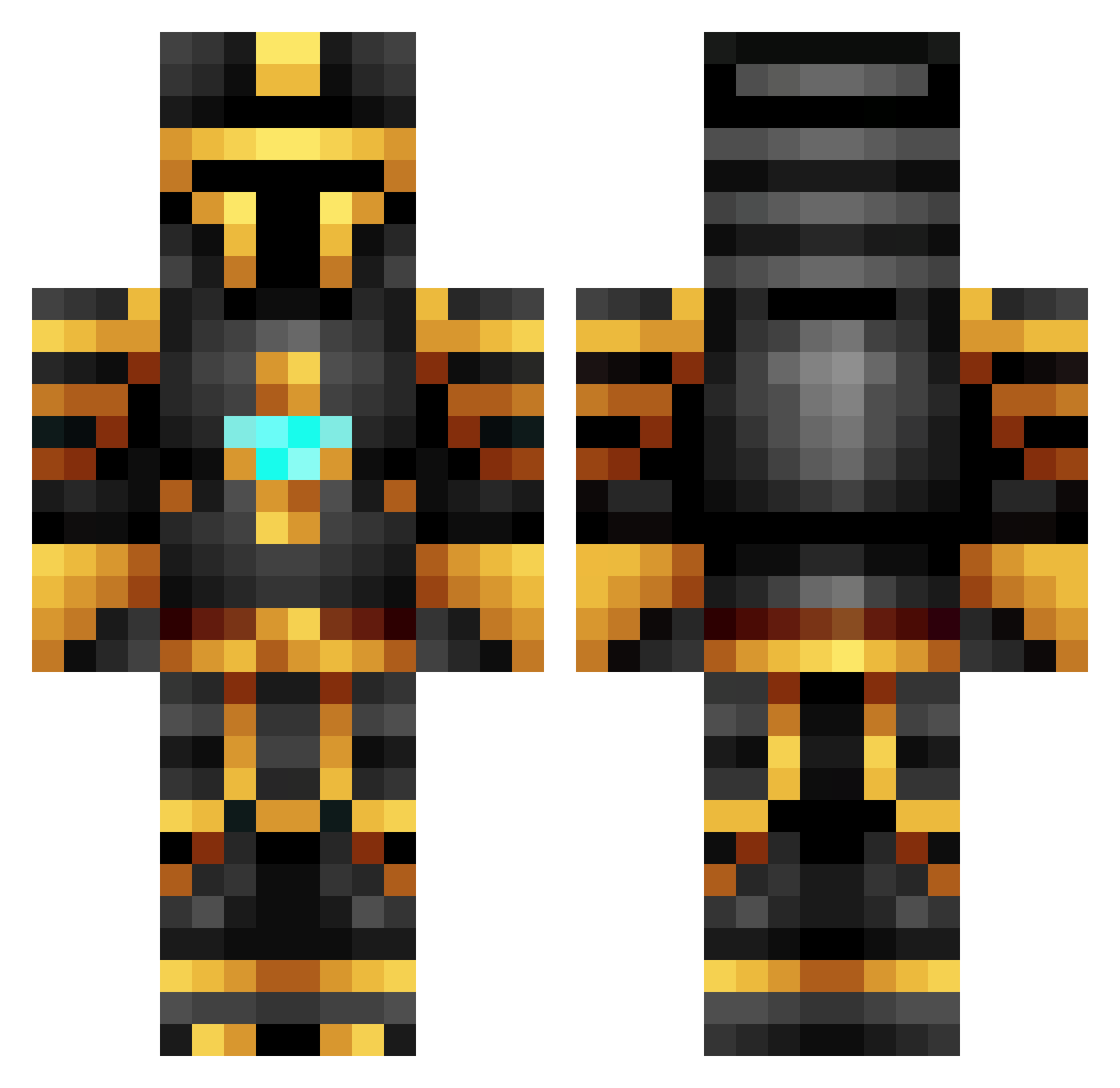 josi0210 Minecraft skin, front and back view