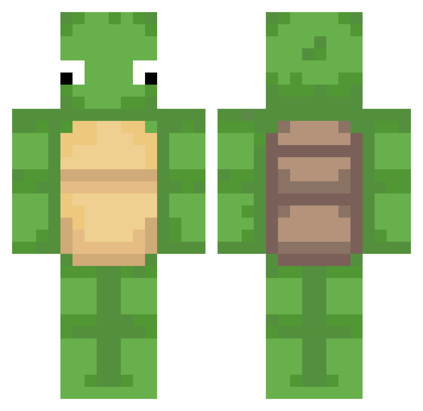 MistyBirch58831 Minecraft skin, front and back view