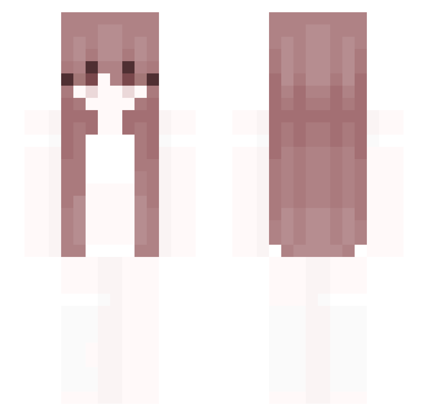 Victoriine Minecraft skin, front and back view