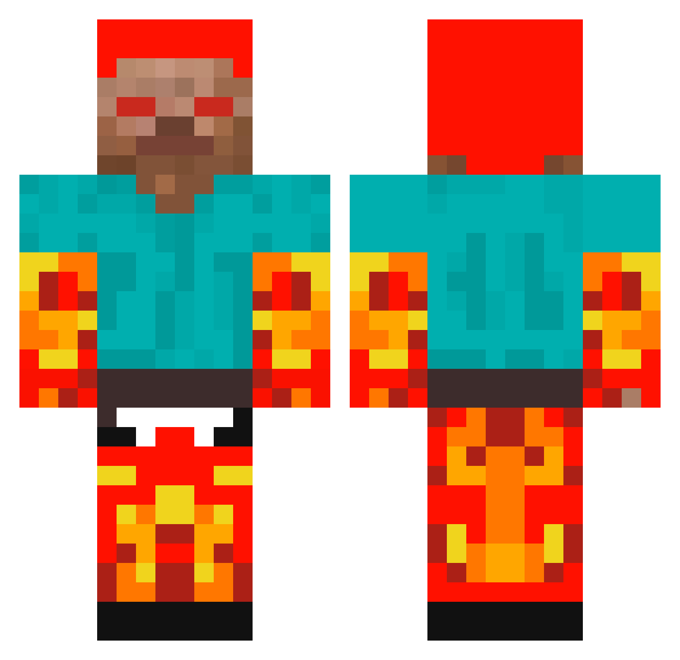 Osby_Love_Shady Minecraft skin, front and back view