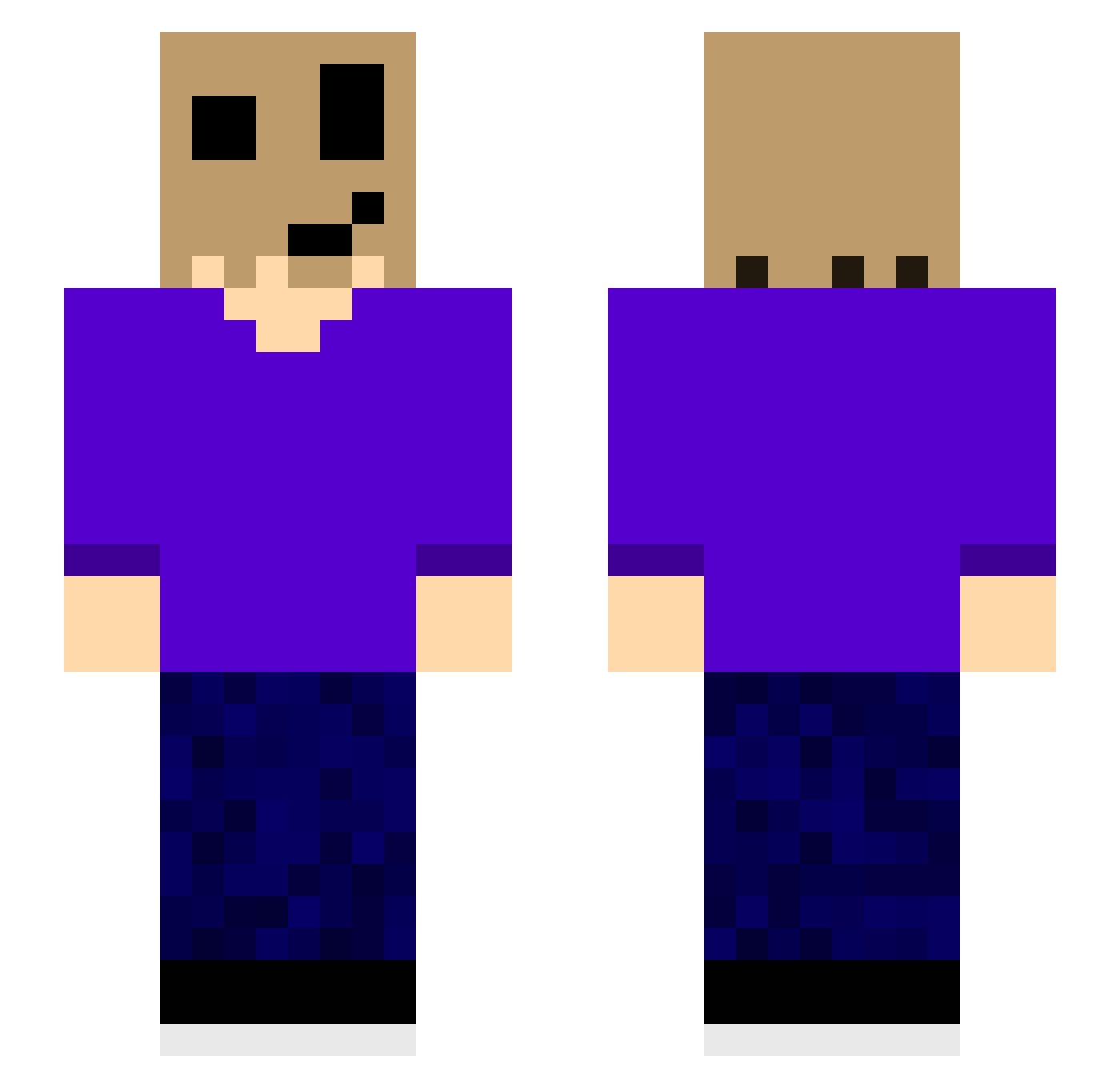 JimmyGeorge5000 Minecraft skin, front and back view