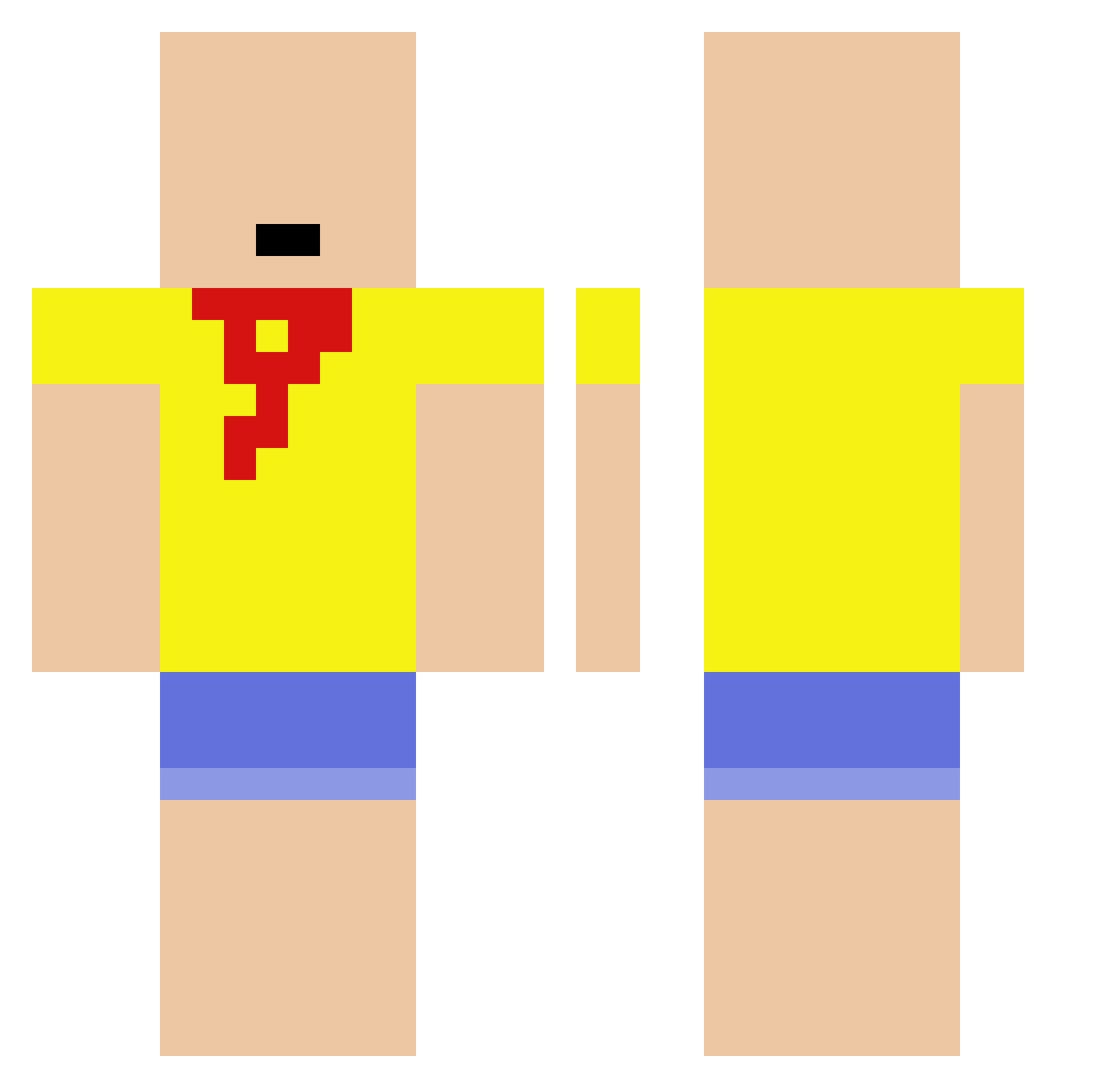 xxSefan69HDpvpxx Minecraft skin, front and back view