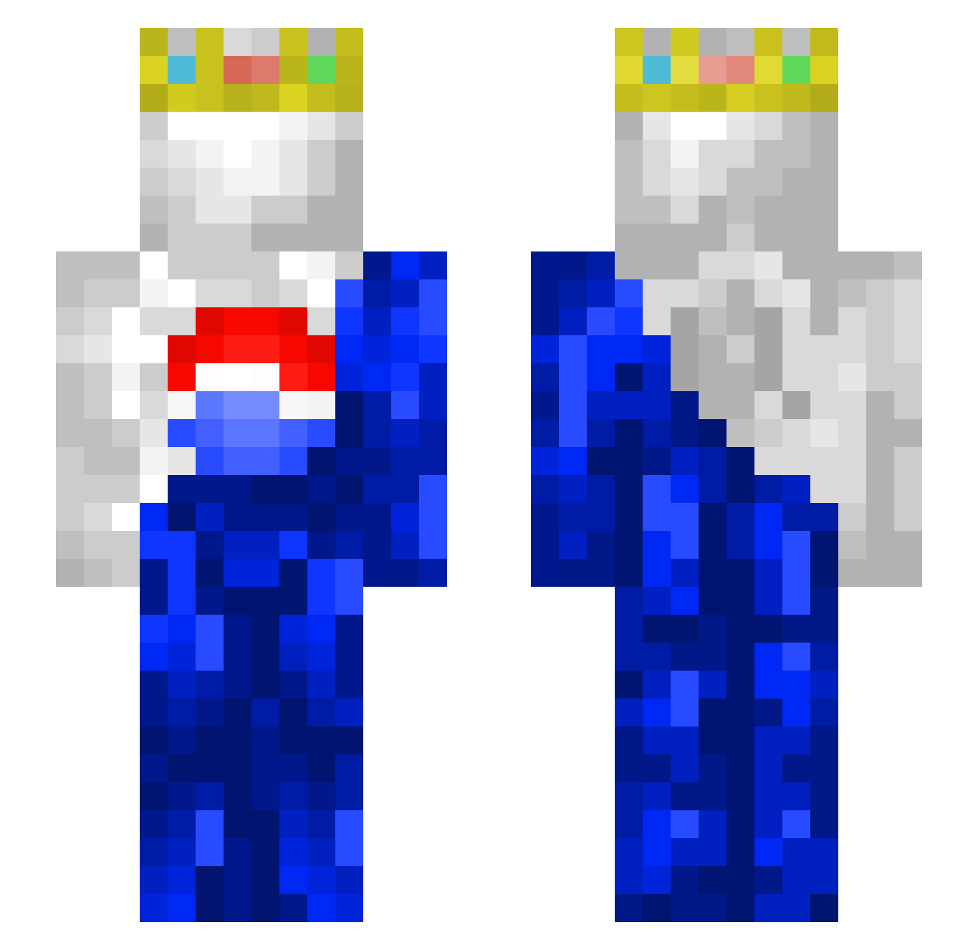 JohnElfbar Minecraft skin, front and back view