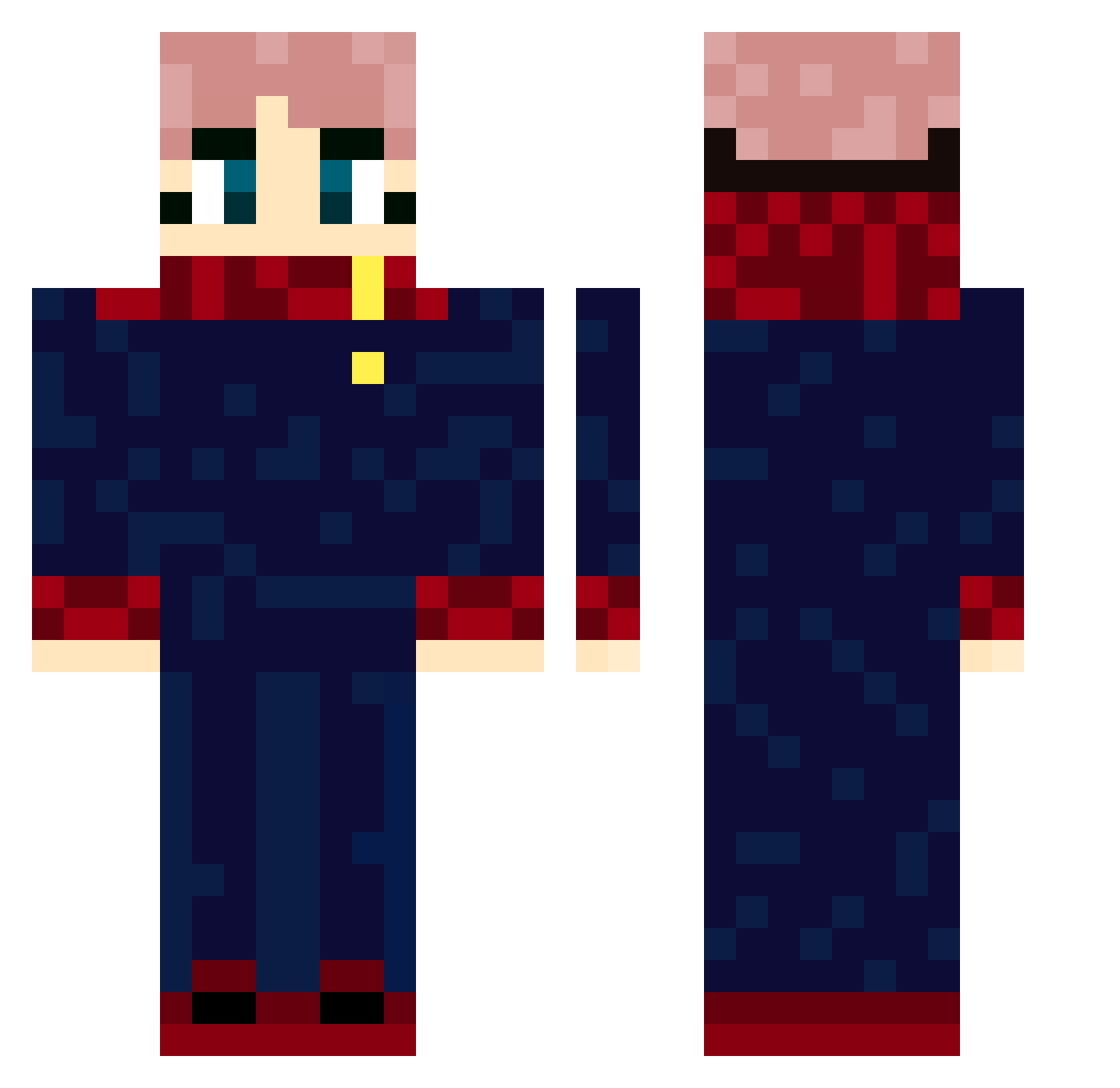 rbiug Minecraft skin, front and back view