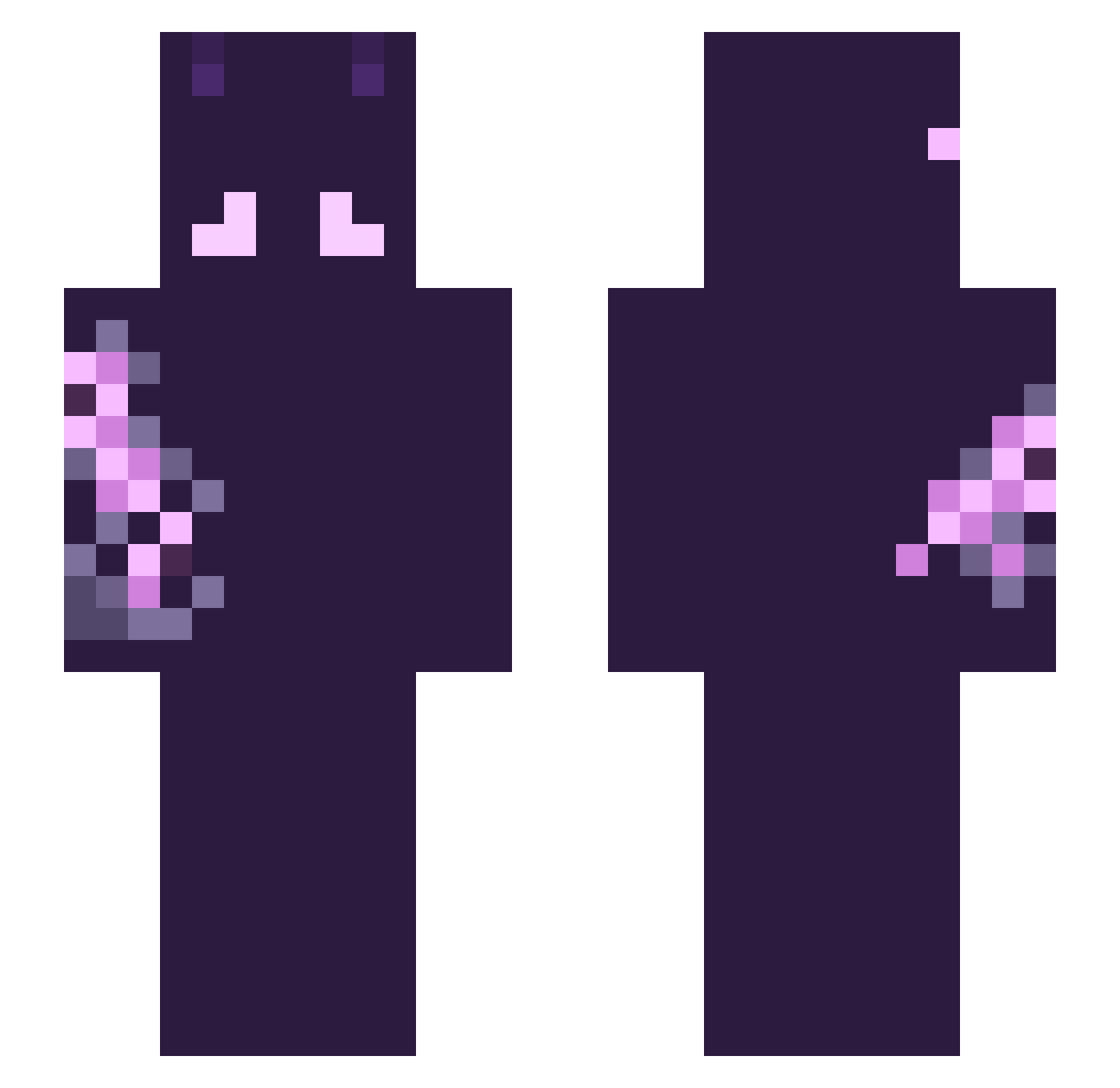 Rentagon Minecraft skin, front and back view