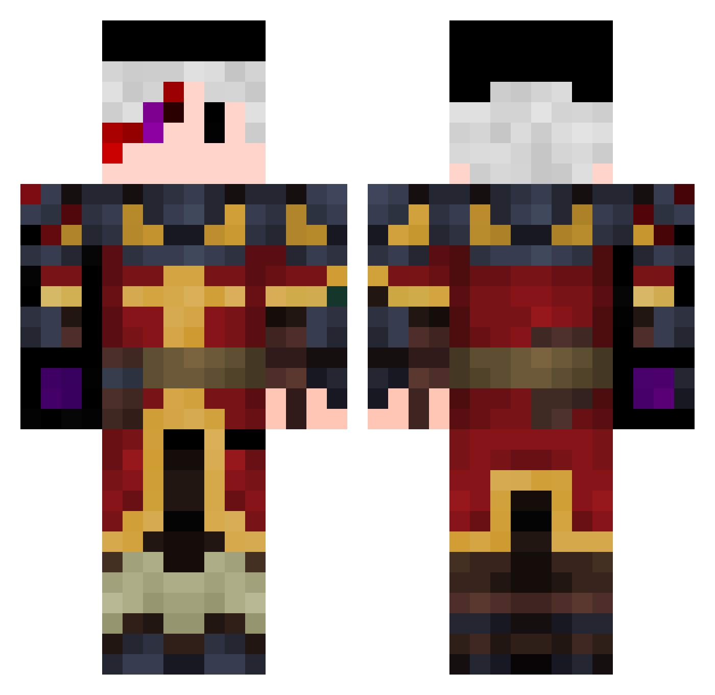 LionelPepsiq Minecraft skin, front and back view