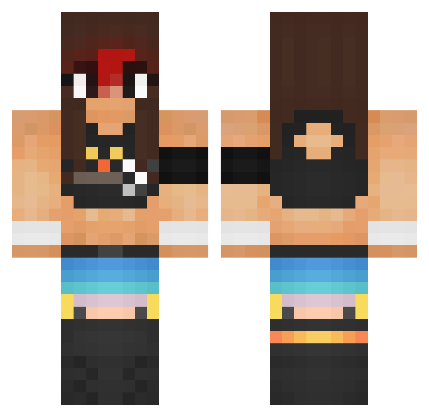 thelolcrewsj Minecraft skin, front and back view