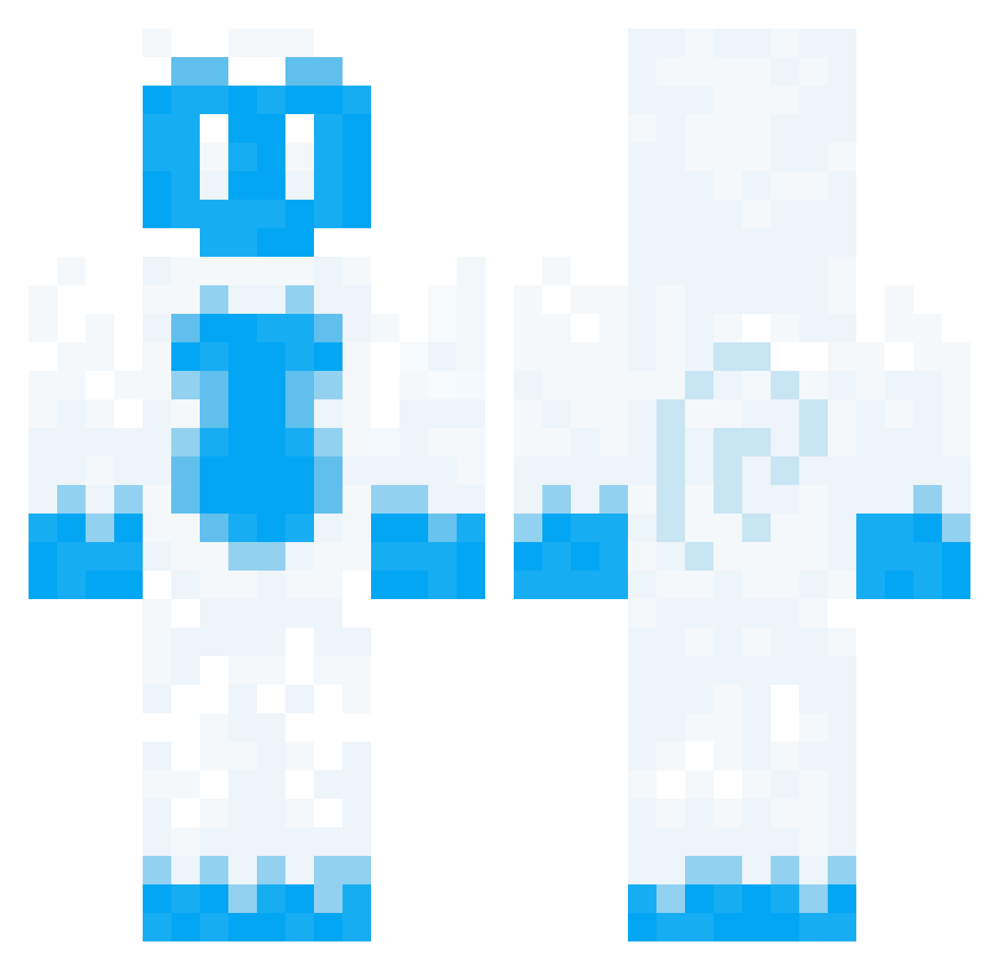 viletricks Minecraft skin, front and back view