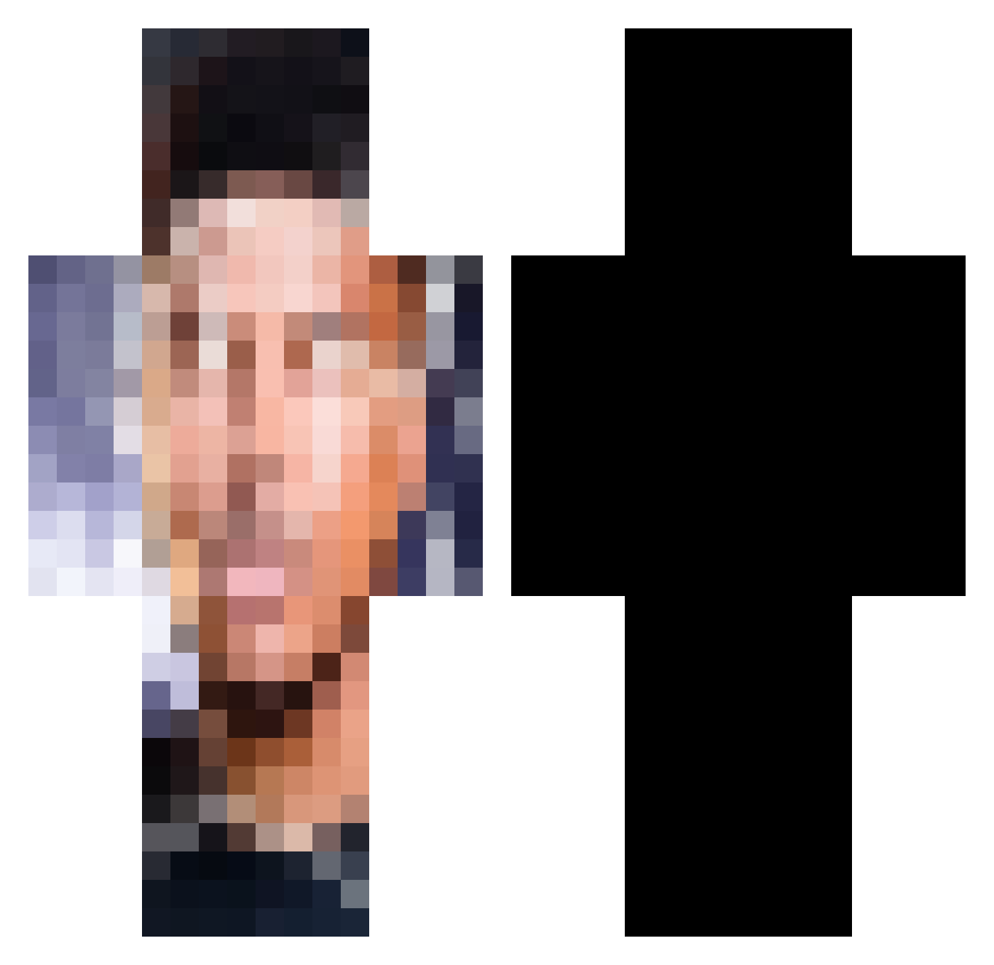 ChristLovesAll Minecraft skin, front and back view