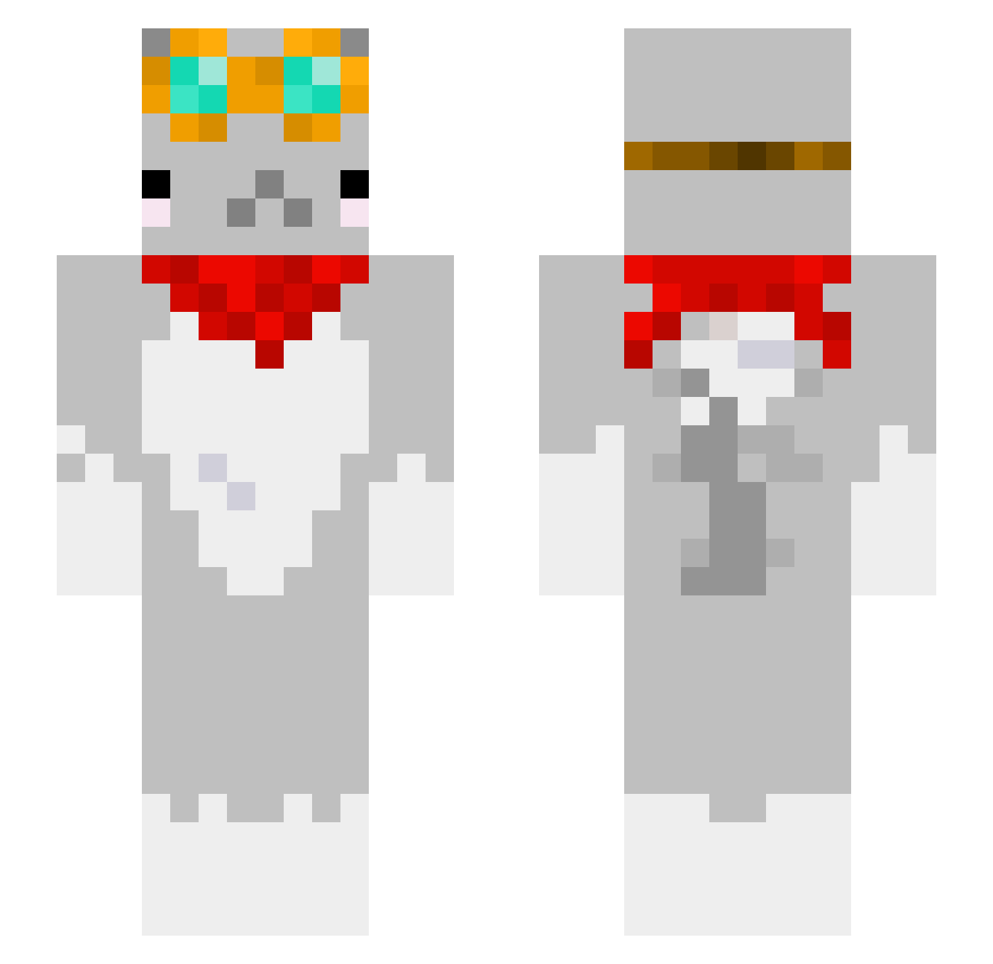 Koiabyss Minecraft skin, front and back view