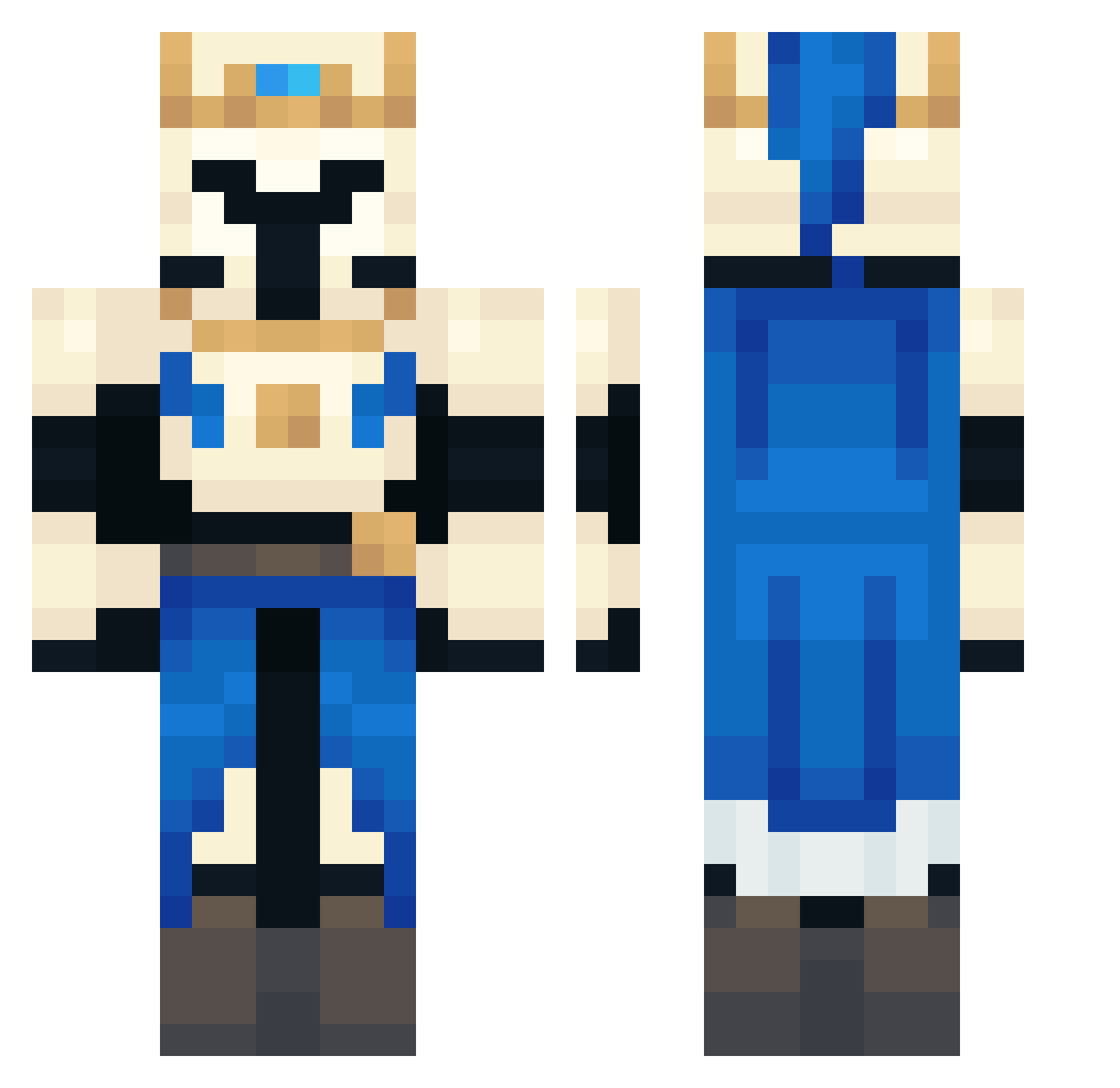 turtle1502 Minecraft skin, front and back view