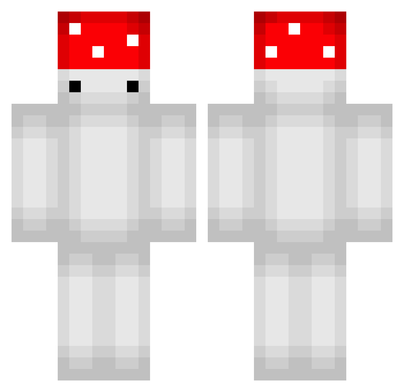 VinceNinja3000 Minecraft skin, front and back view