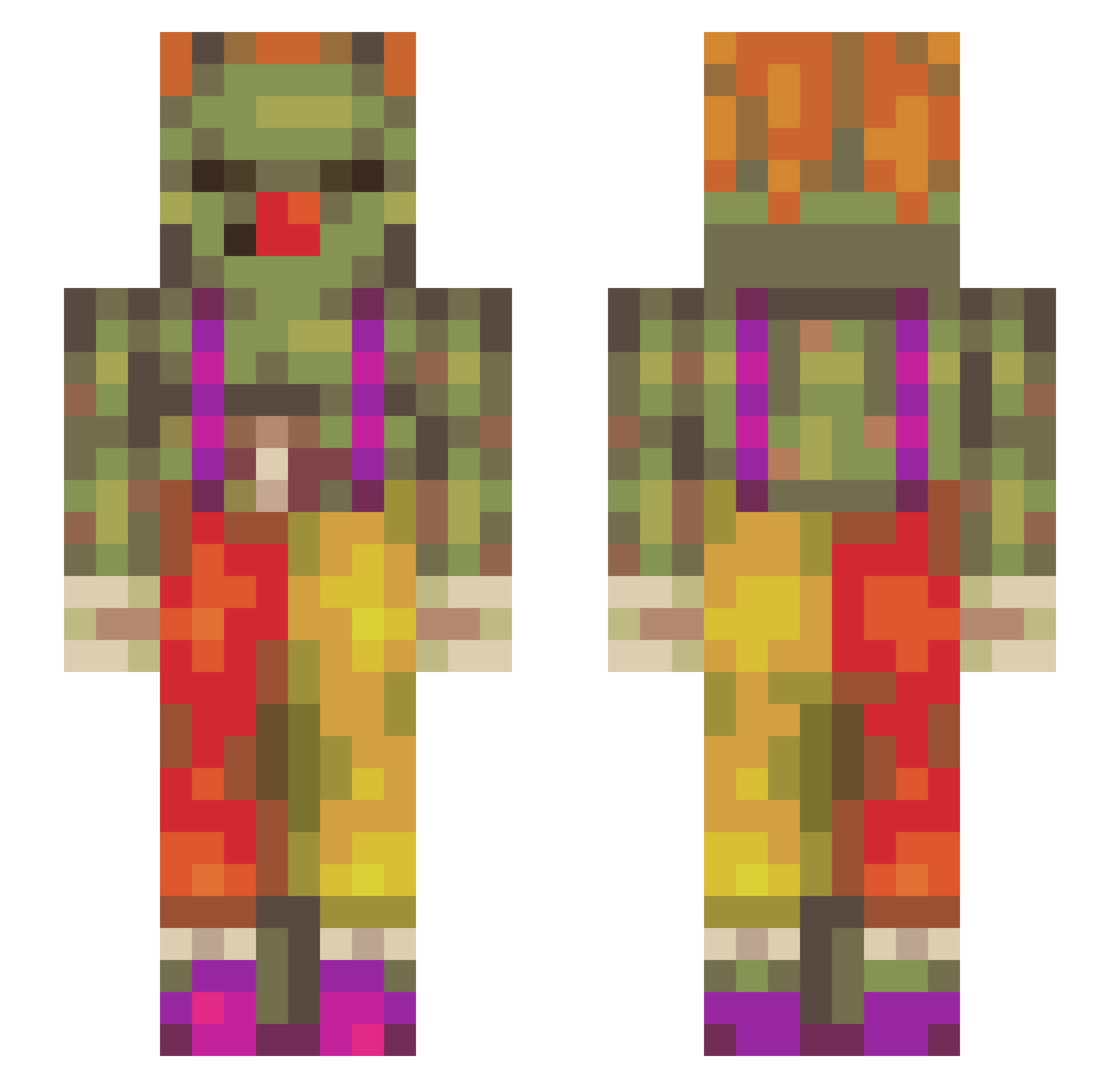 c_ronaldo12 Minecraft skin, front and back view