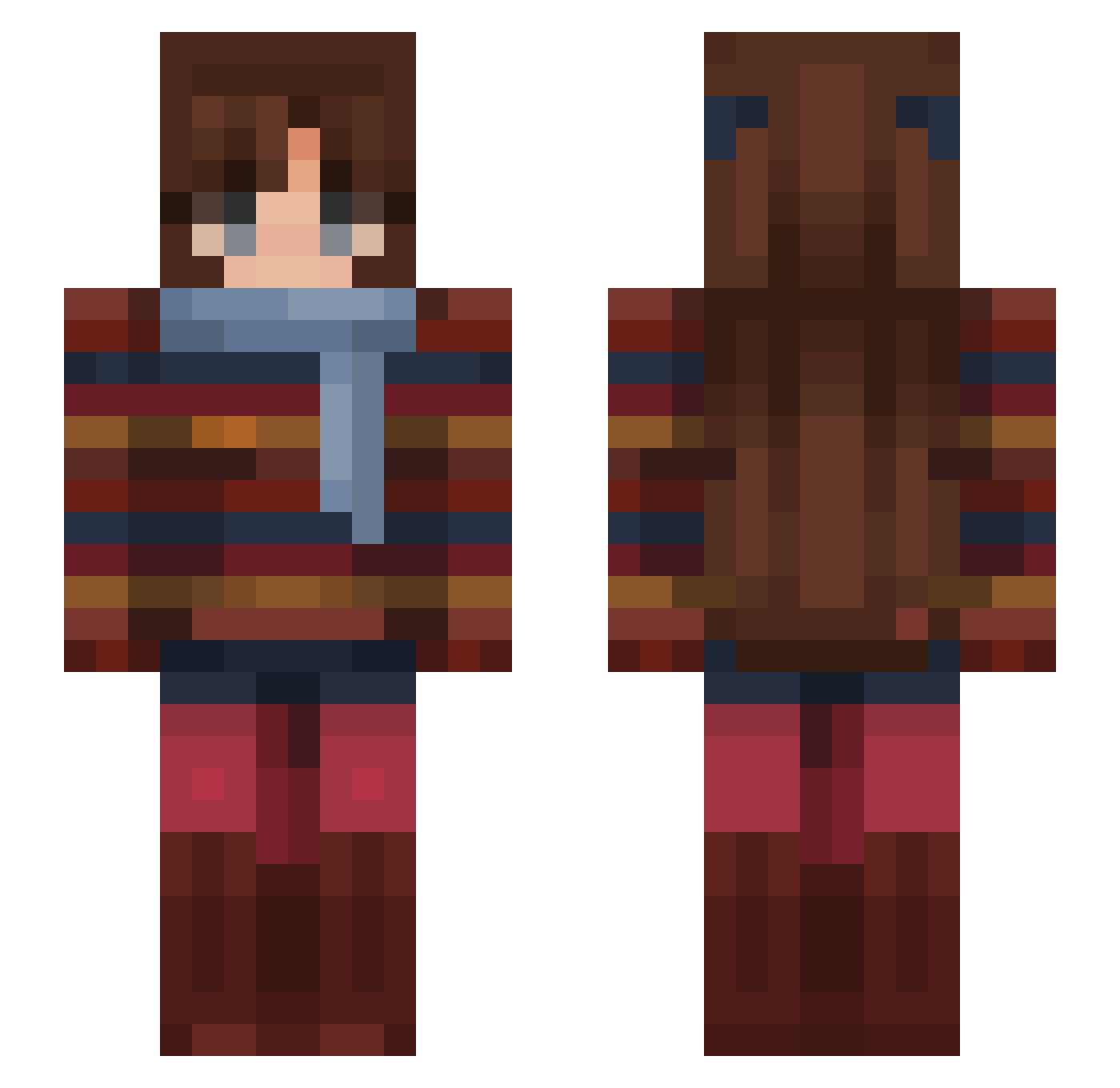 elsibels Minecraft skin, front and back view