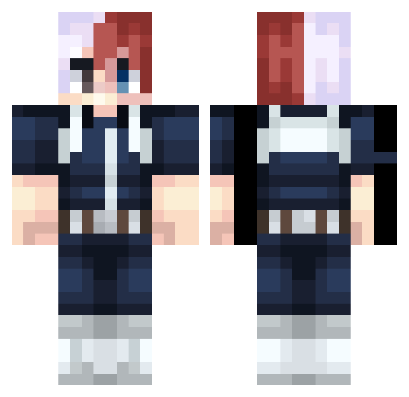 BloodyMat96 Minecraft skin, front and back view