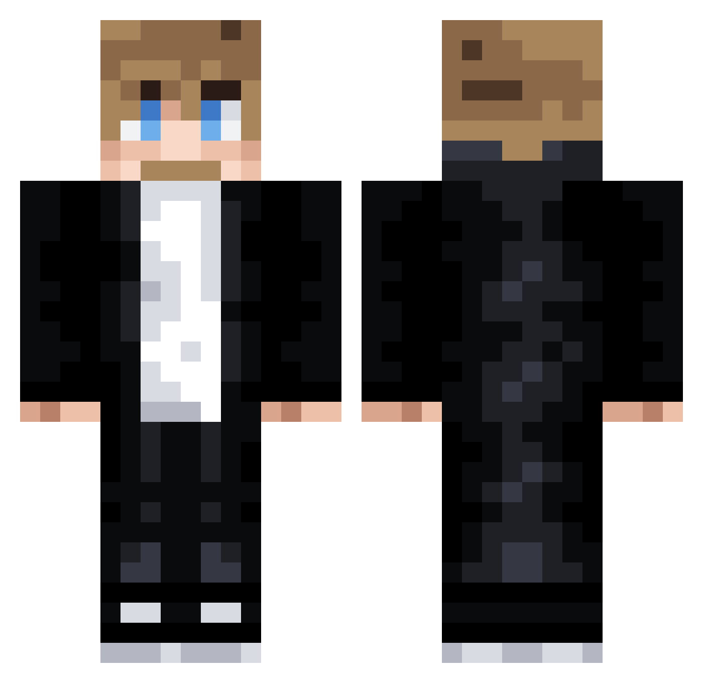ZFrion Minecraft skin, front and back view
