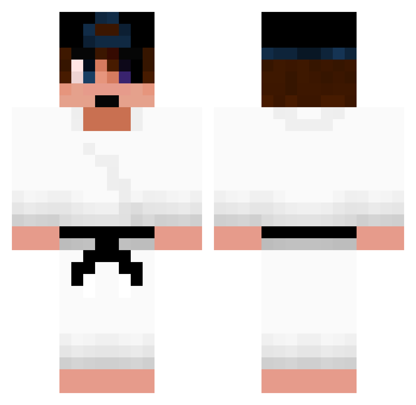 wonkazx Minecraft skin, front and back view