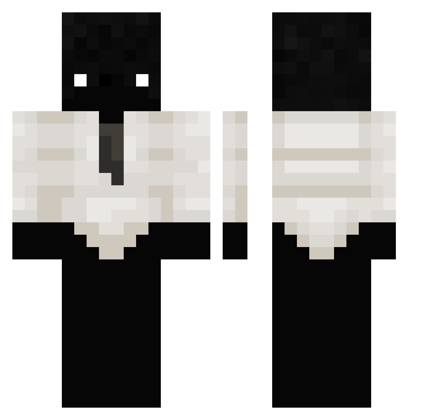 eddo2 Minecraft skin, front and back view