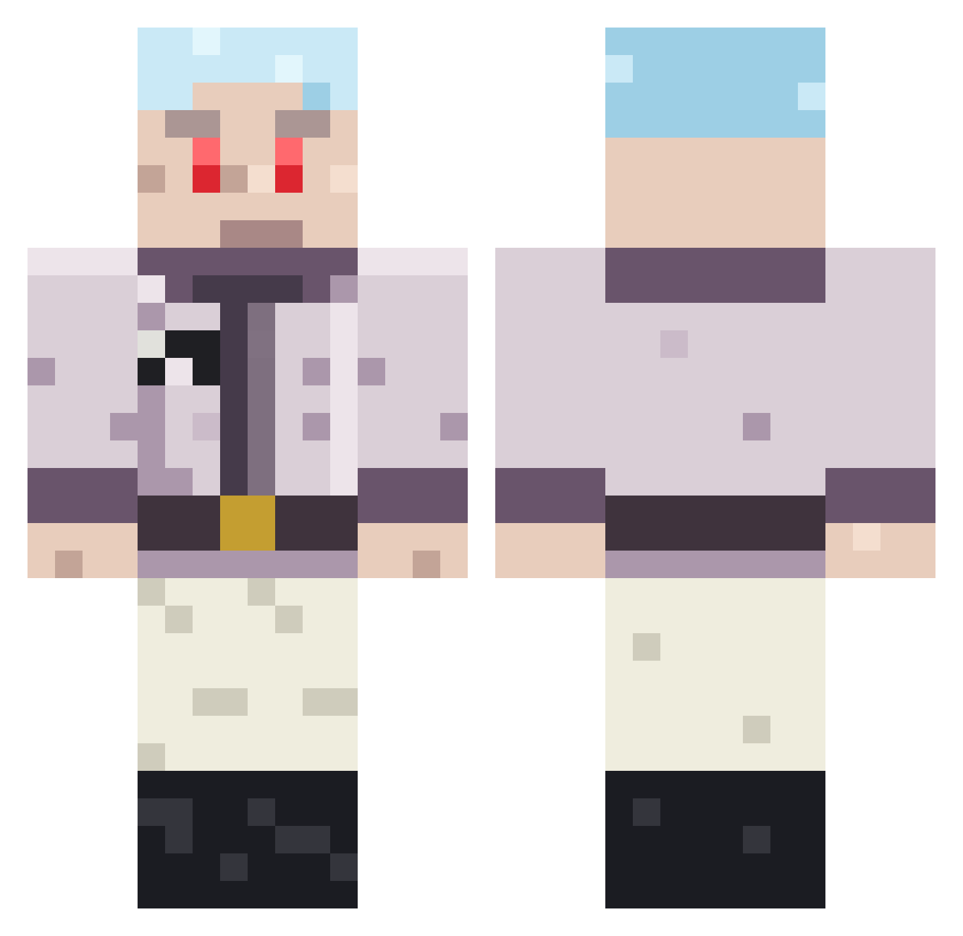 bO_Oa Minecraft skin, front and back view