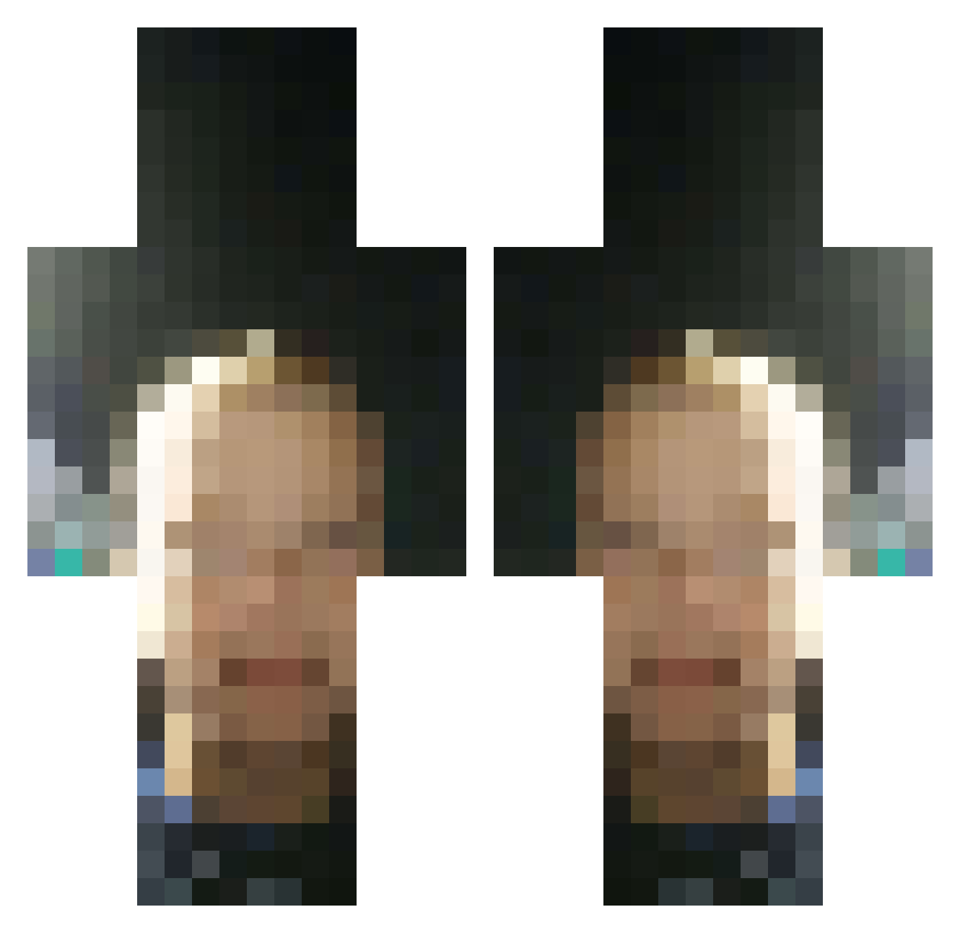 BaalderBorg67 Minecraft skin, front and back view