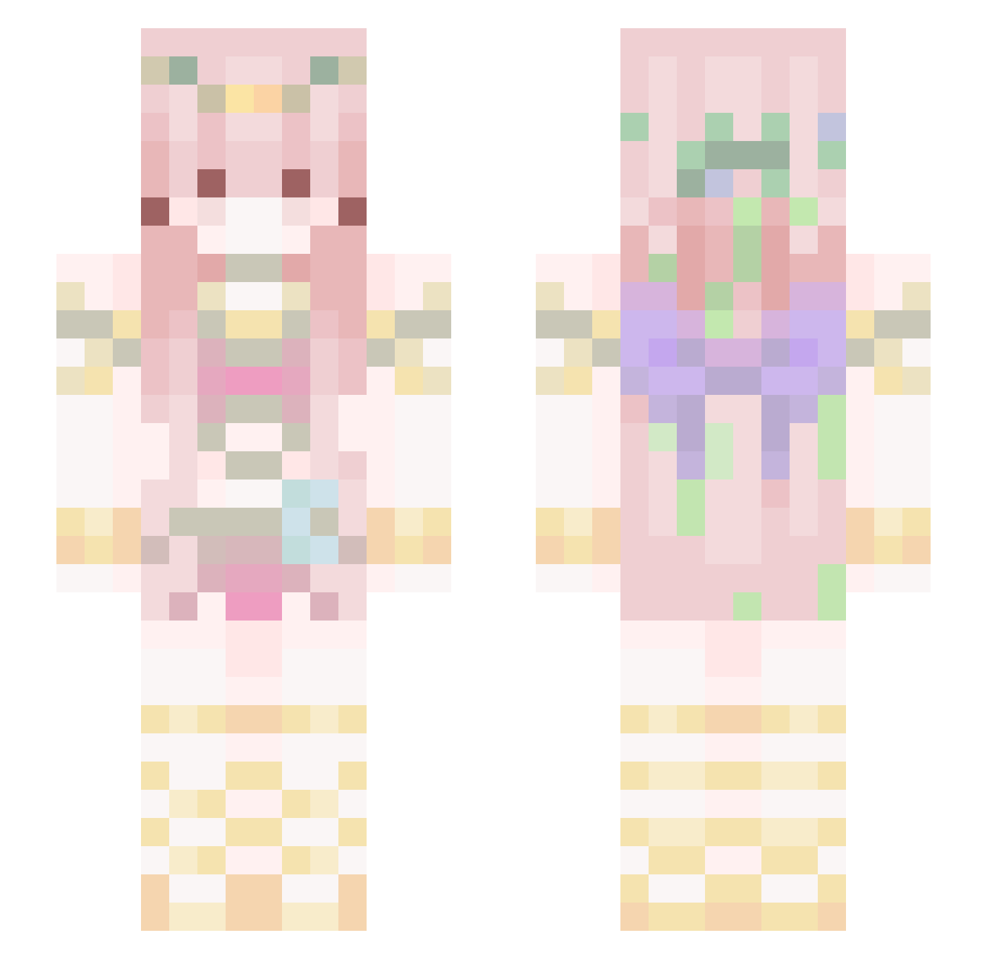 soom1e Minecraft skin, front and back view