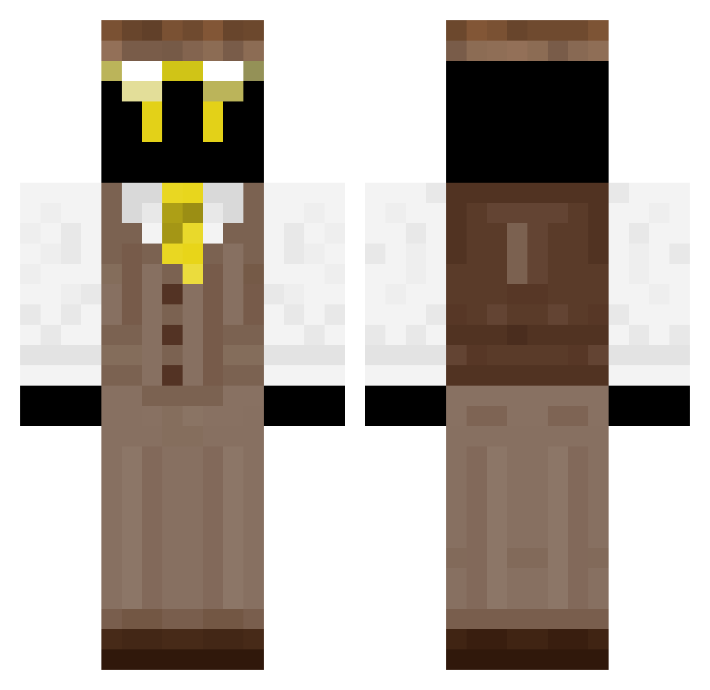 BomLuo Minecraft skin, front and back view