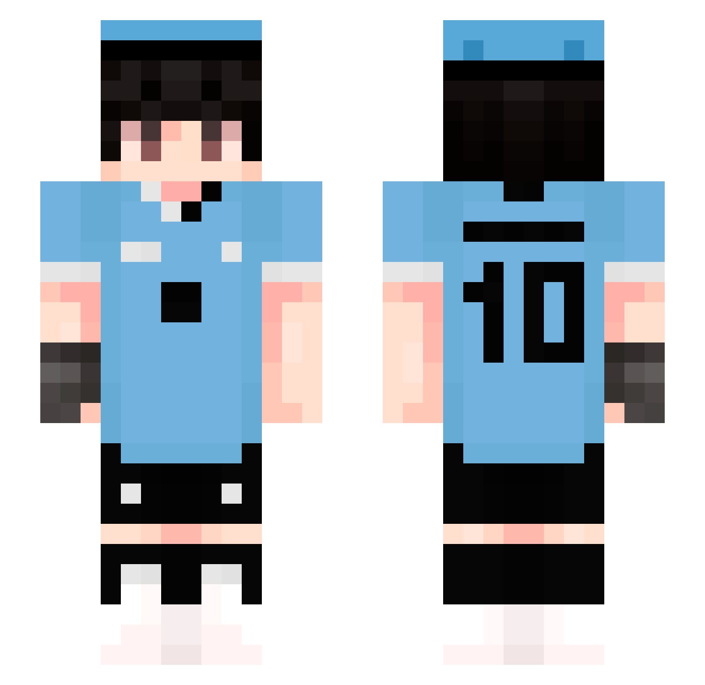ErnexParacetamol Minecraft skin, front and back view
