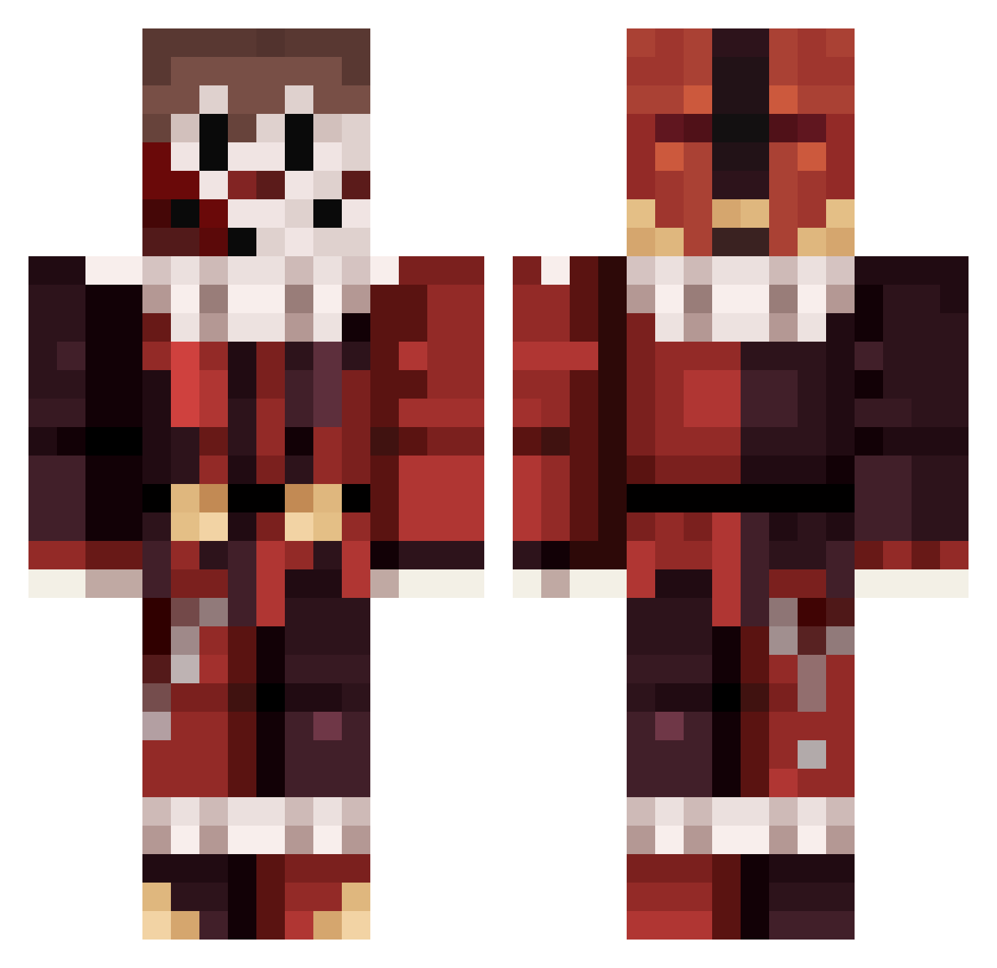 C_Theseus Minecraft skin, front and back view