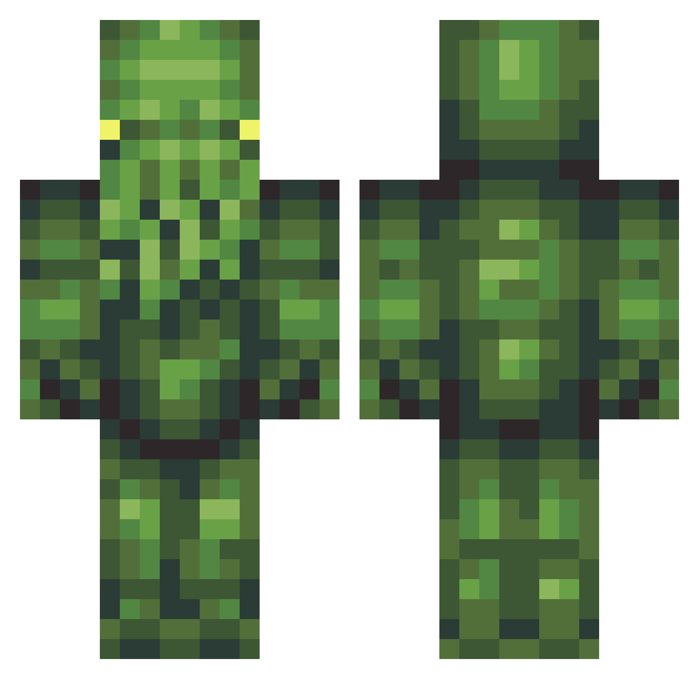 zxka420 Minecraft skin, front and back view