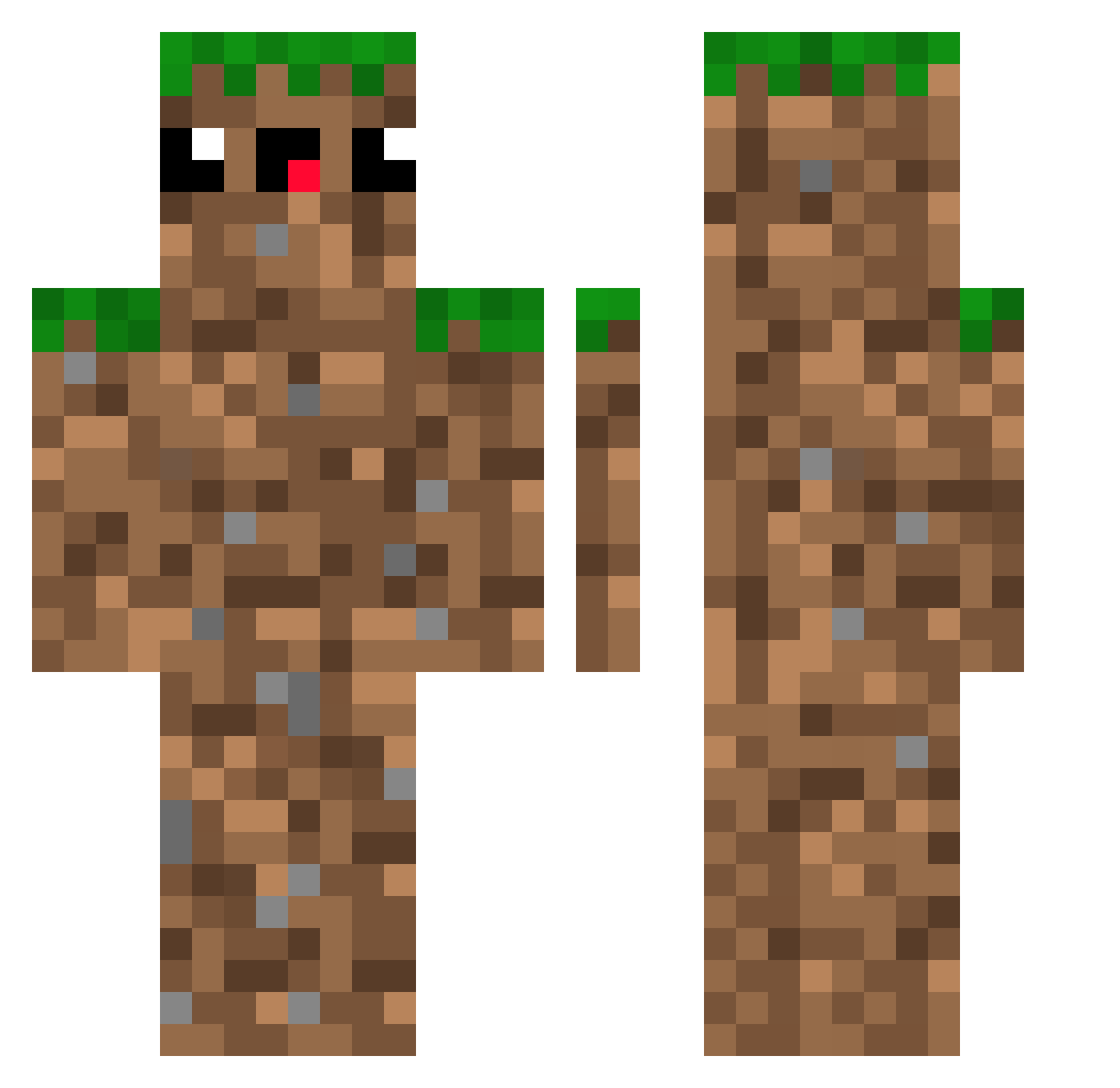 sheeshnojutsu Minecraft skin, front and back view