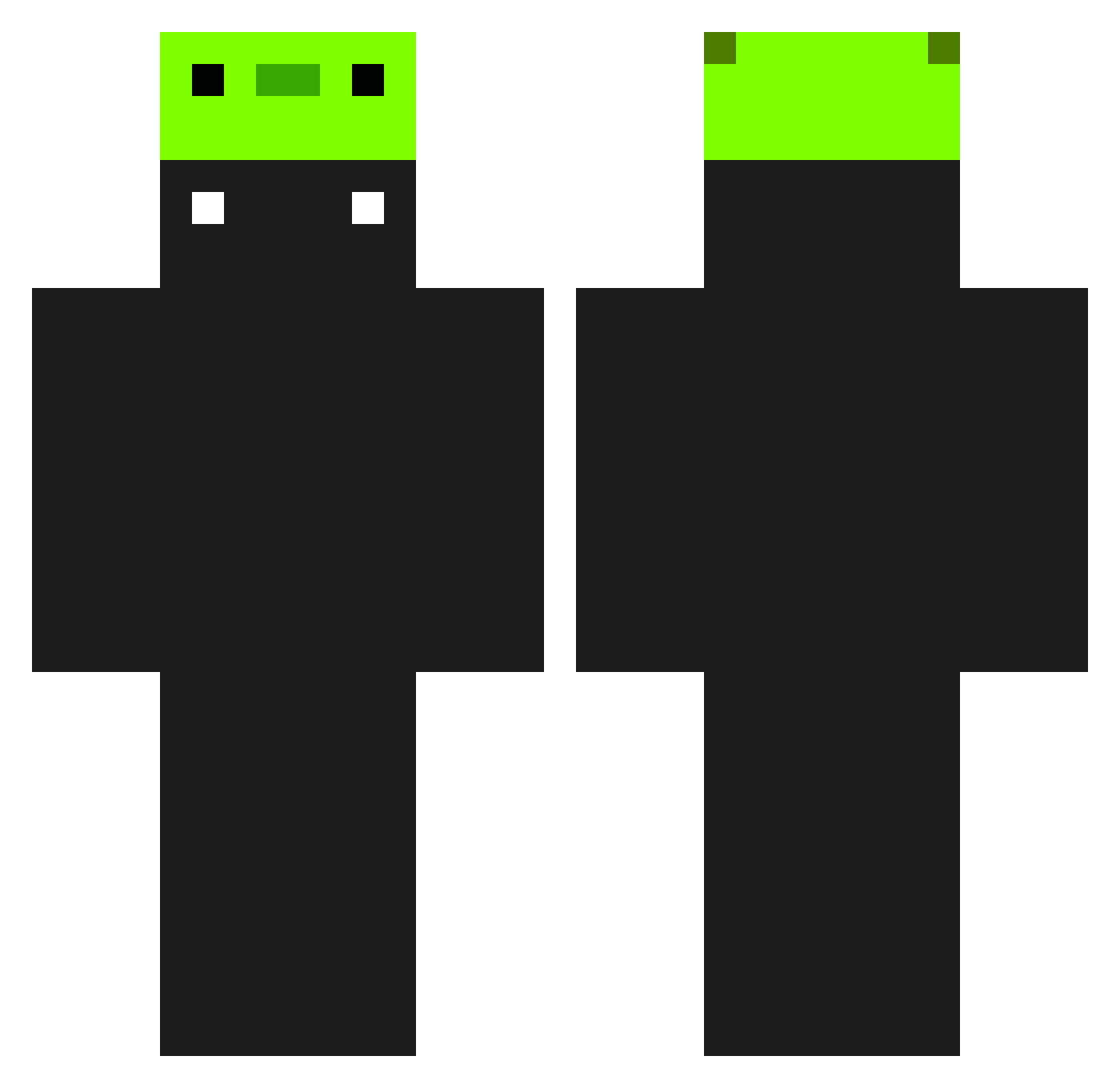 FireIsHot_ Minecraft skin, front and back view