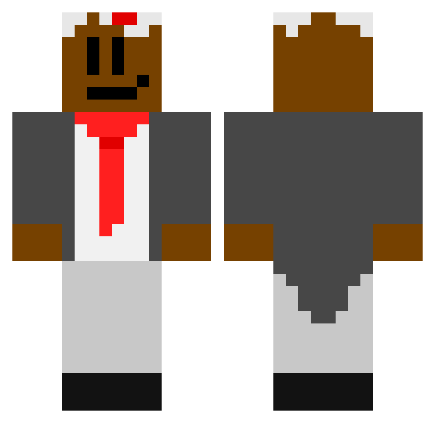 SebdacoconutMC Minecraft skin, front and back view