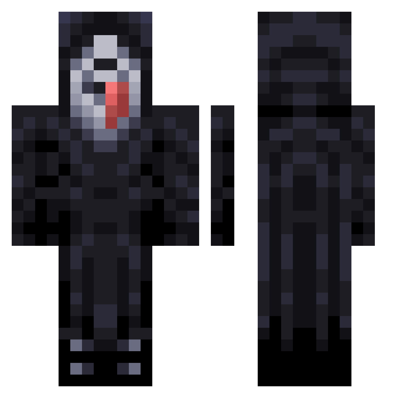 V3XY__ Minecraft skin, front and back view