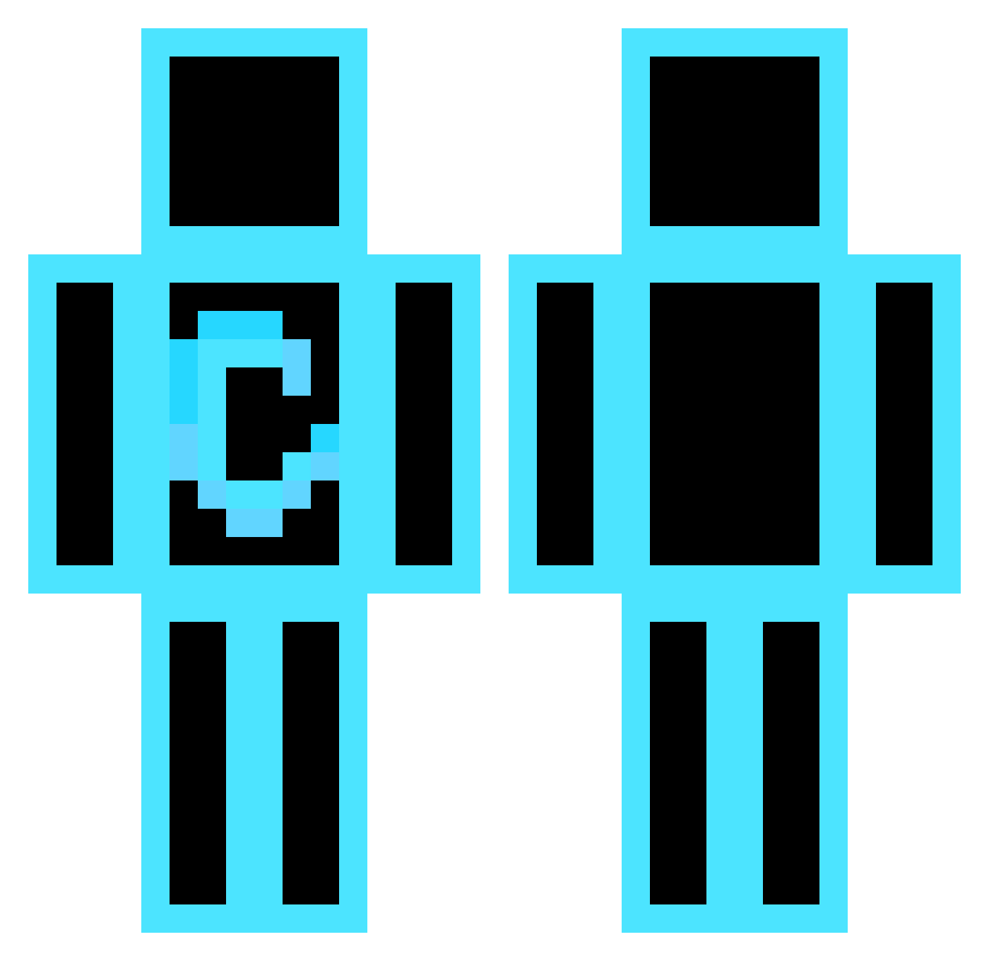 LUAIAL Minecraft skin, front and back view