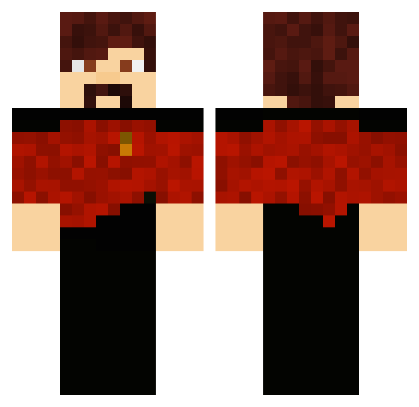 _ond Minecraft skin, front and back view