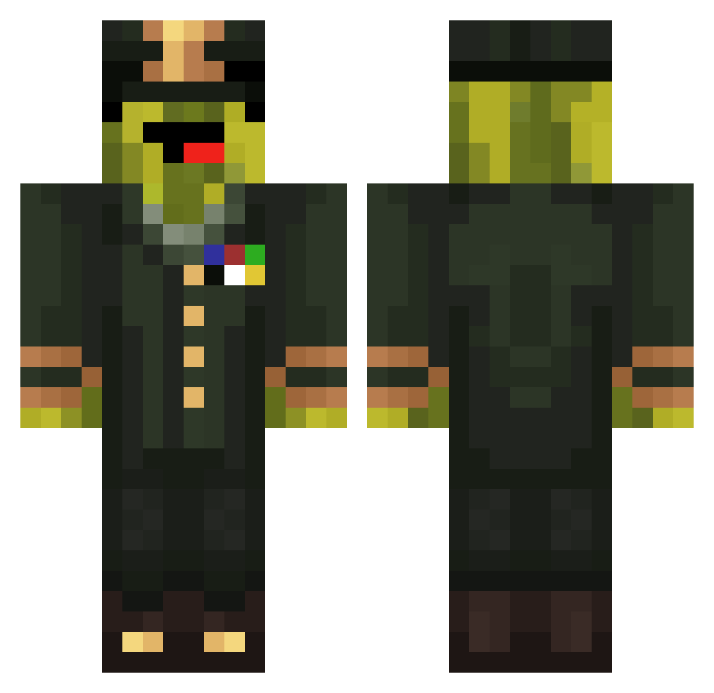MelonPrinceDe Minecraft skin, front and back view