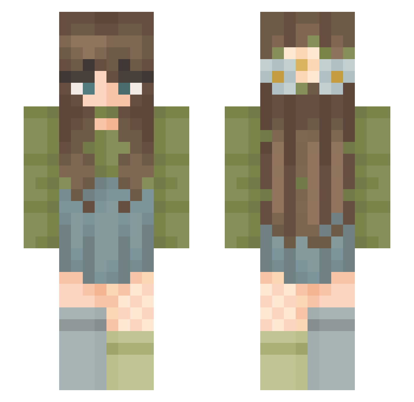 ItsJustVenow Minecraft skin, front and back view