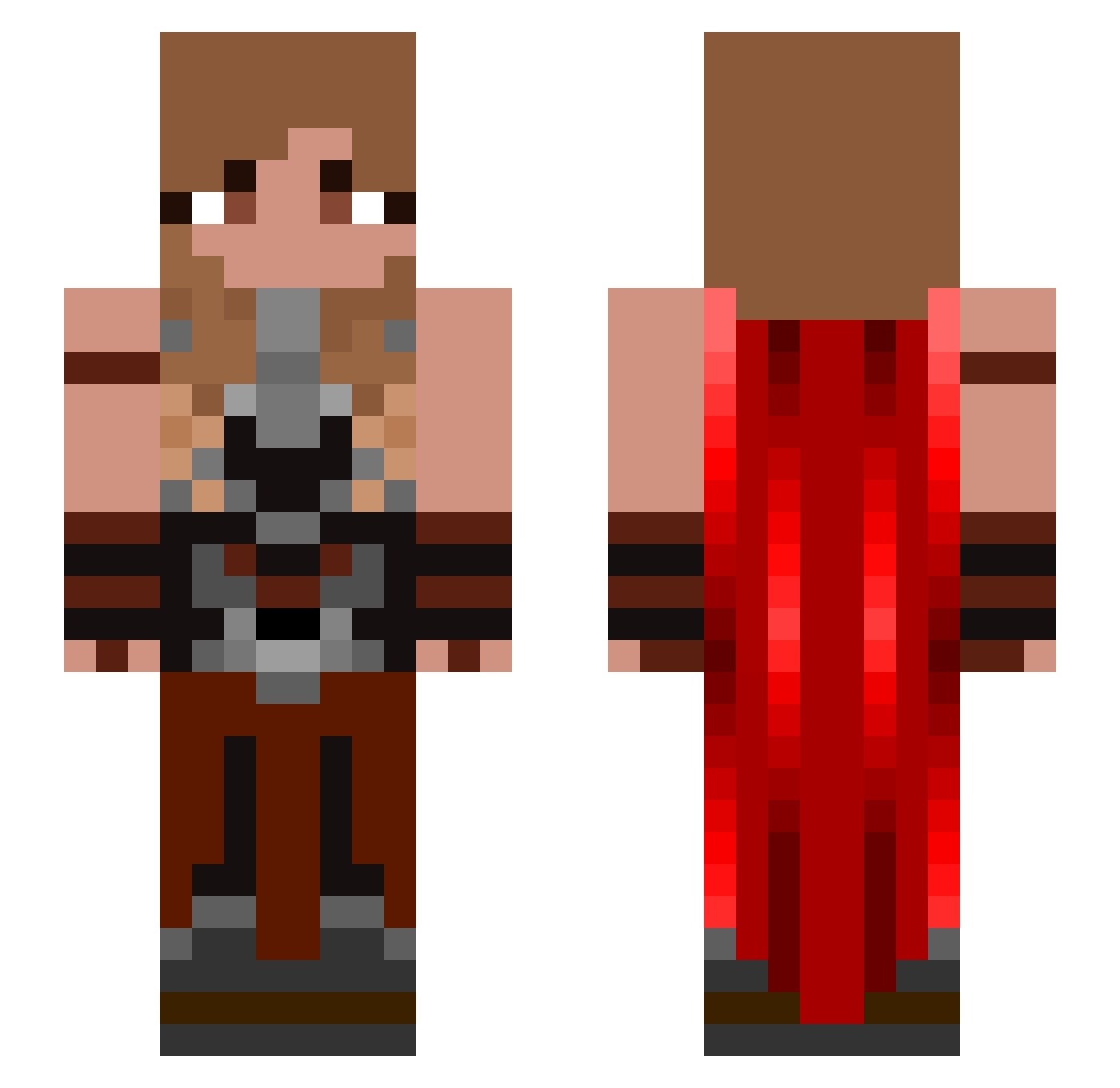 Irit Minecraft skin, front and back view