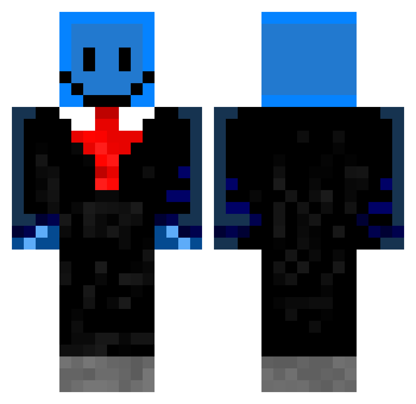 flxxdztoospicy Minecraft skin, front and back view