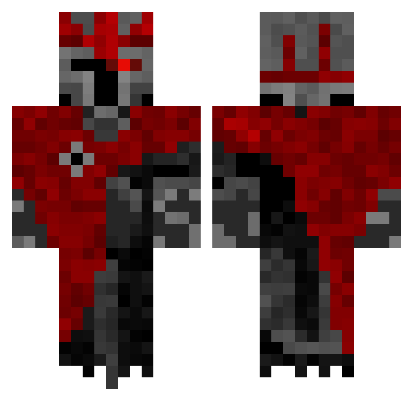 olo01 Minecraft skin, front and back view