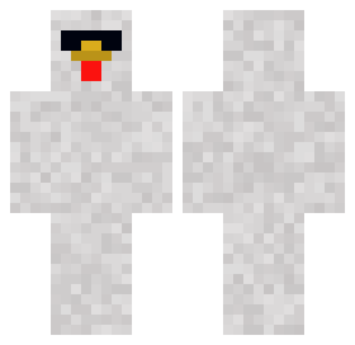 Prince_mud Minecraft skin, front and back view