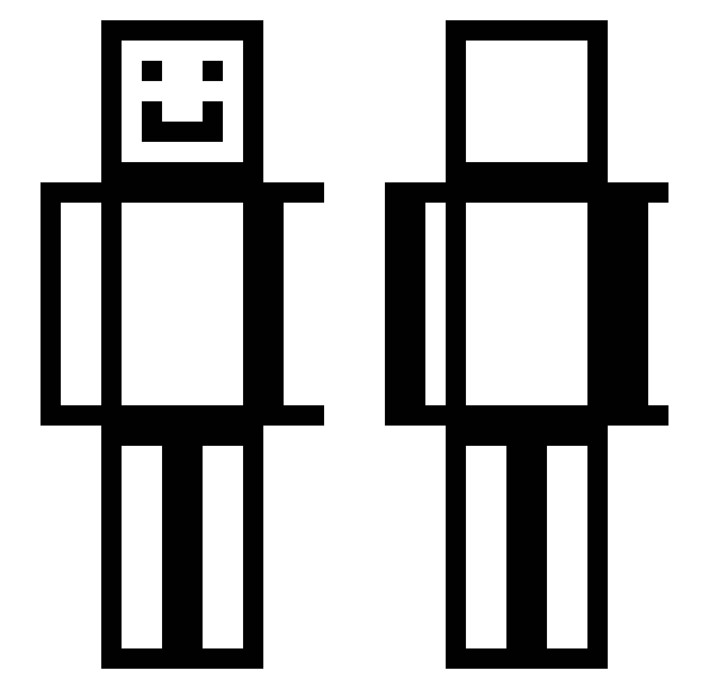 Panda4Bear Minecraft skin, front and back view