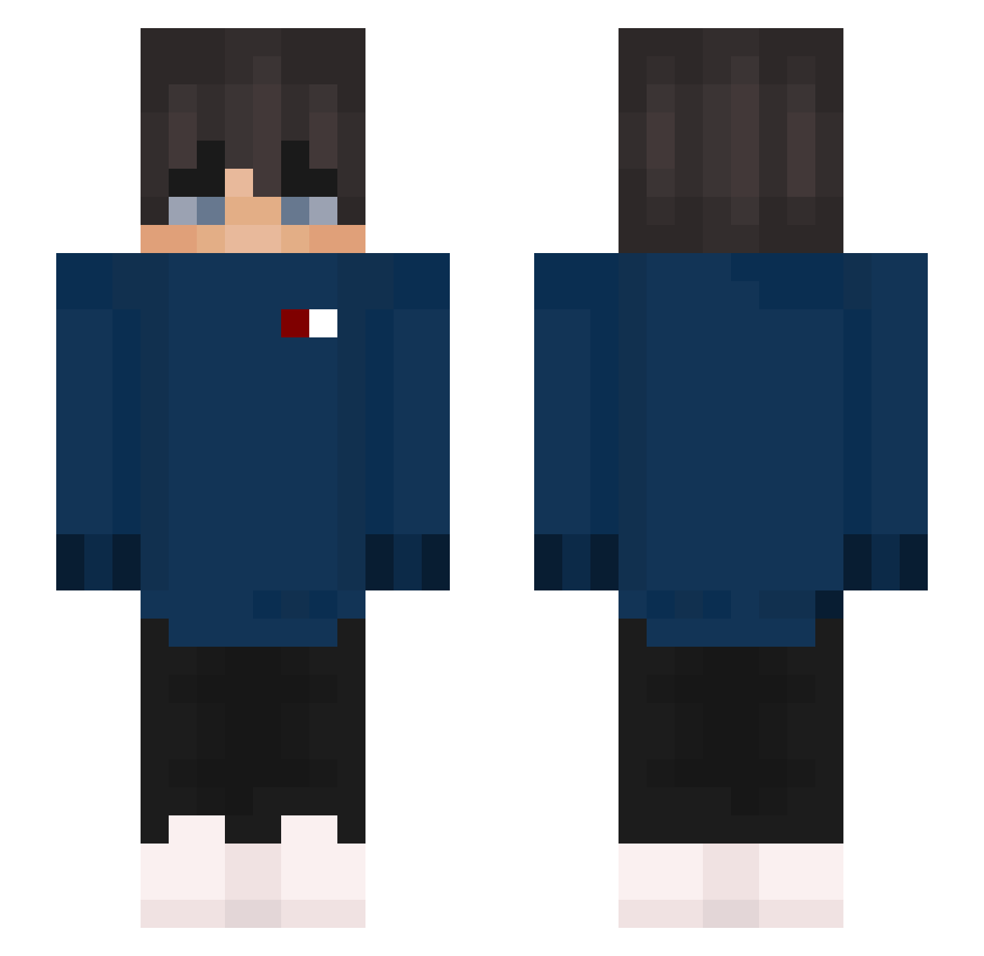 Nathanstulejarz Minecraft skin, front and back view