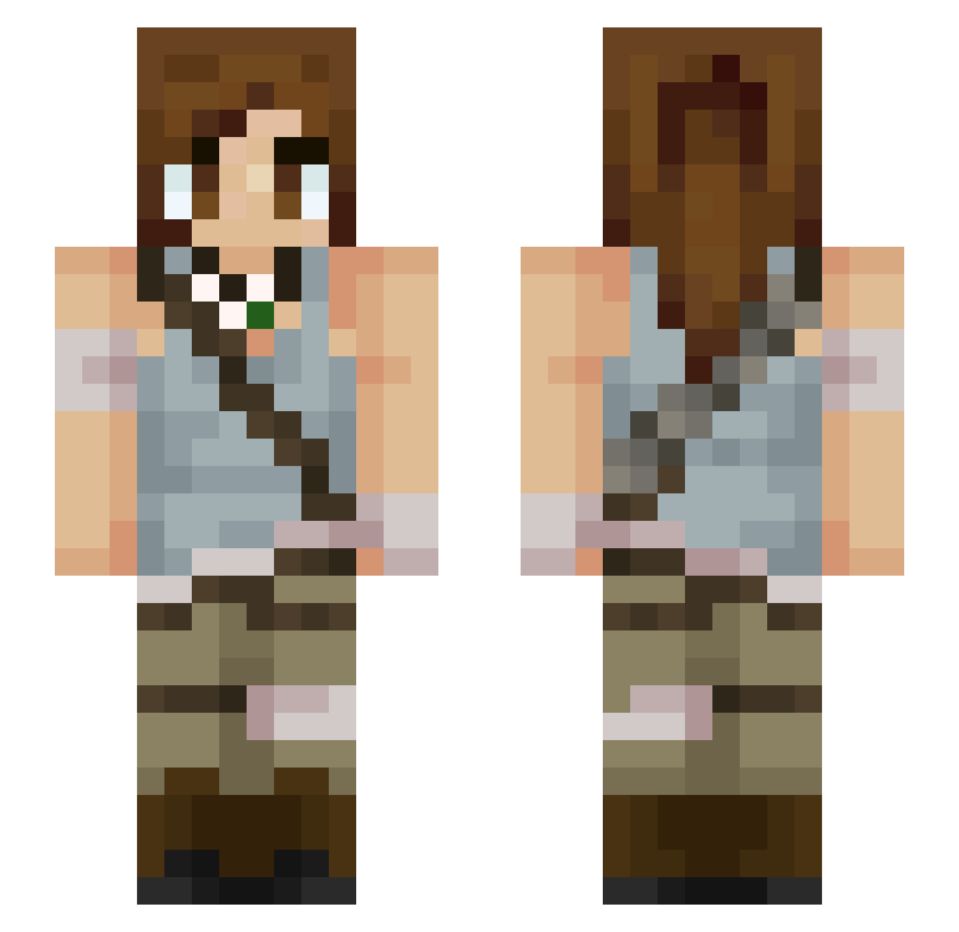 AMcDonaldsStaff Minecraft skin, front and back view
